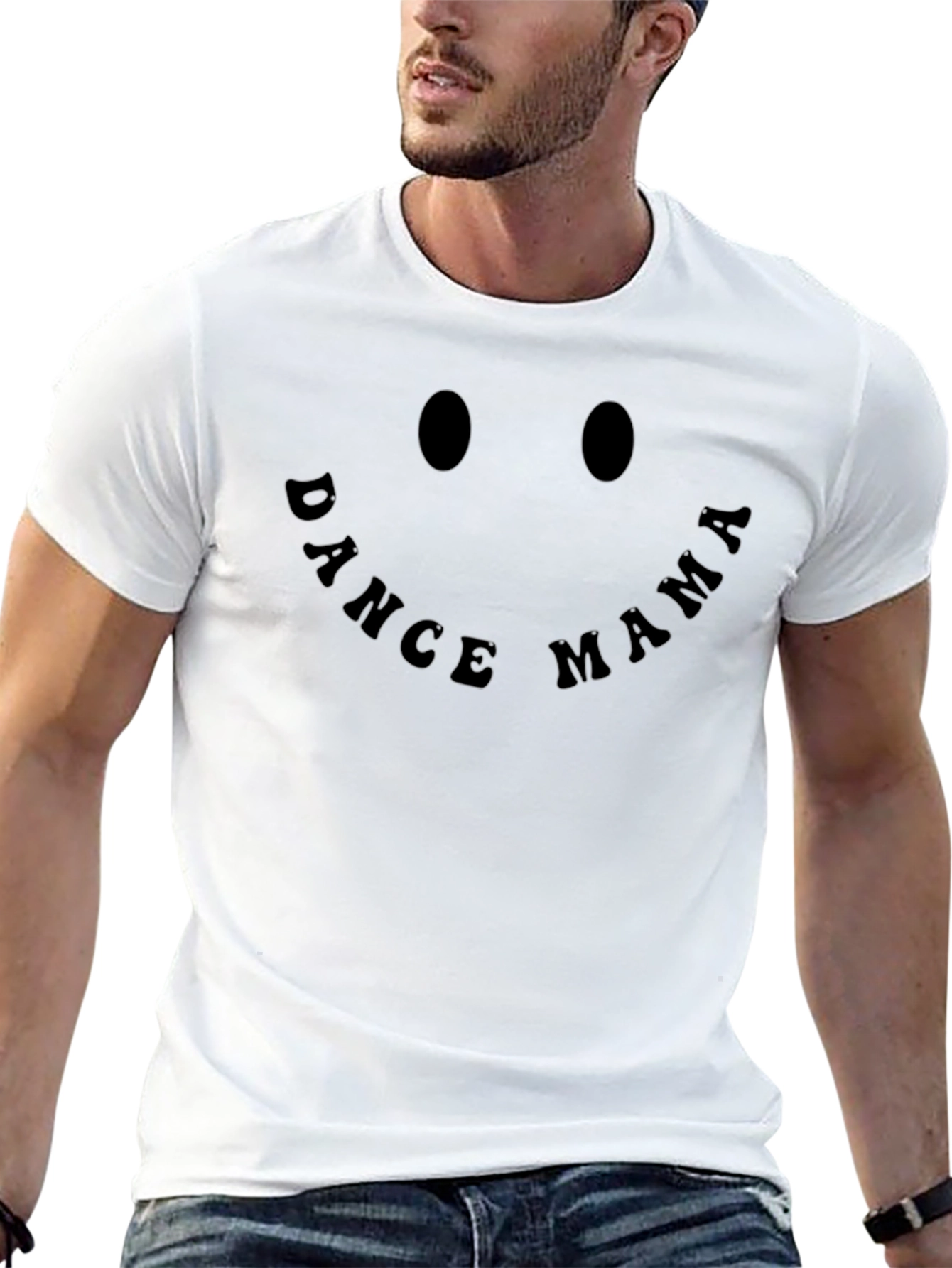 Dance Mama Smiley Face Black T-Shirt