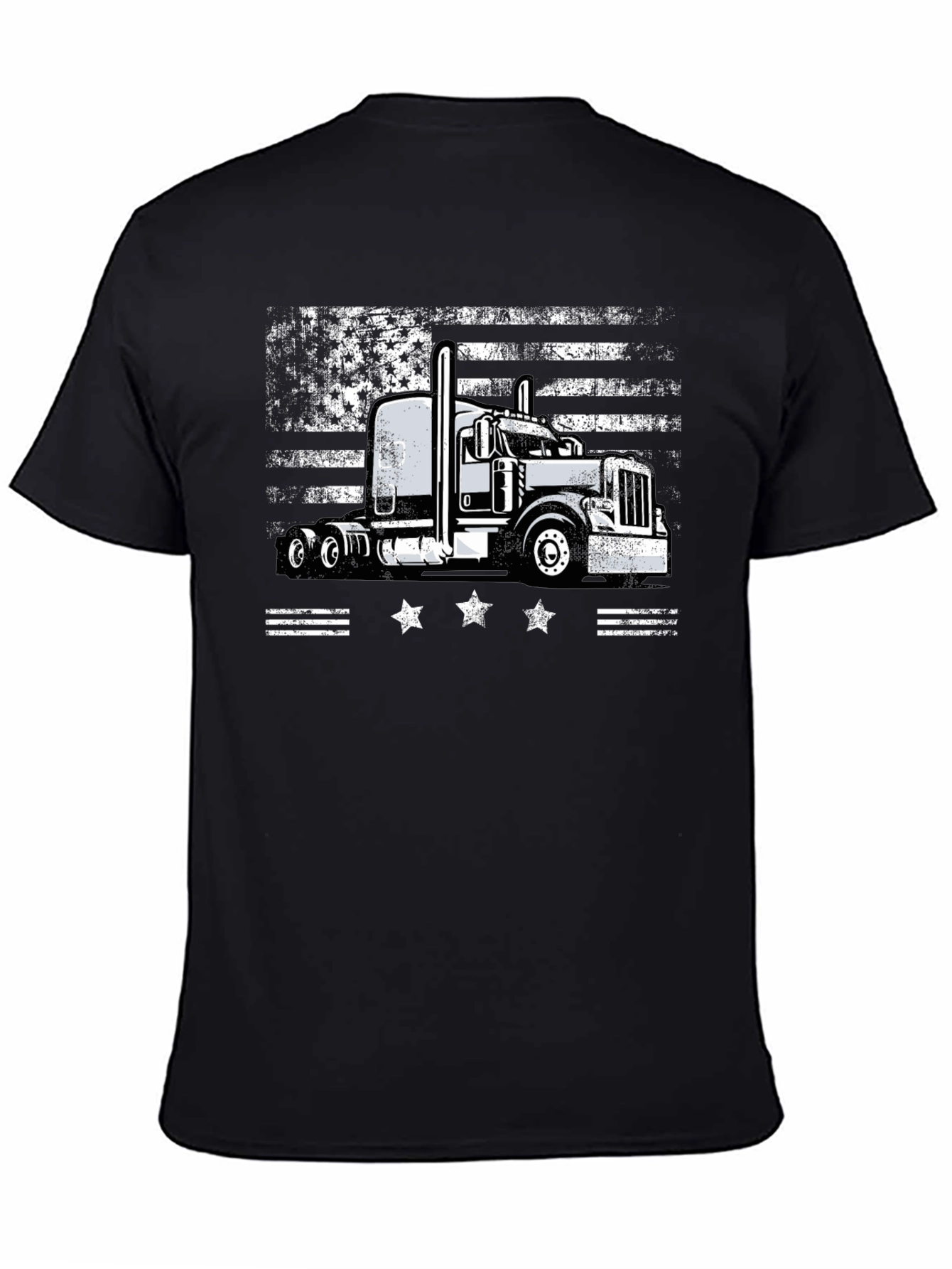 Trucker American Flag T-Shirt