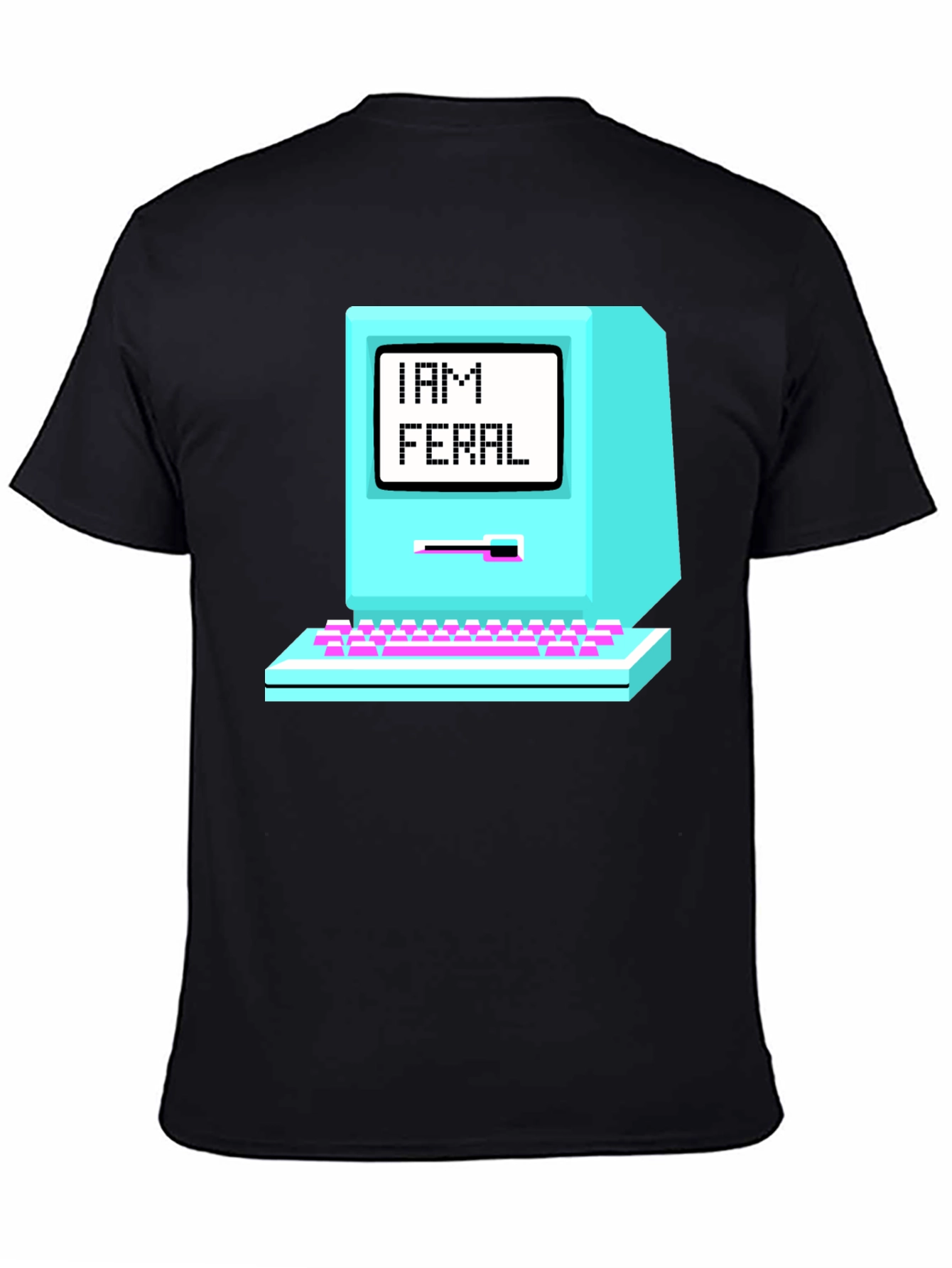 Retro I AM FERAL Computer Graphic T-Shirt