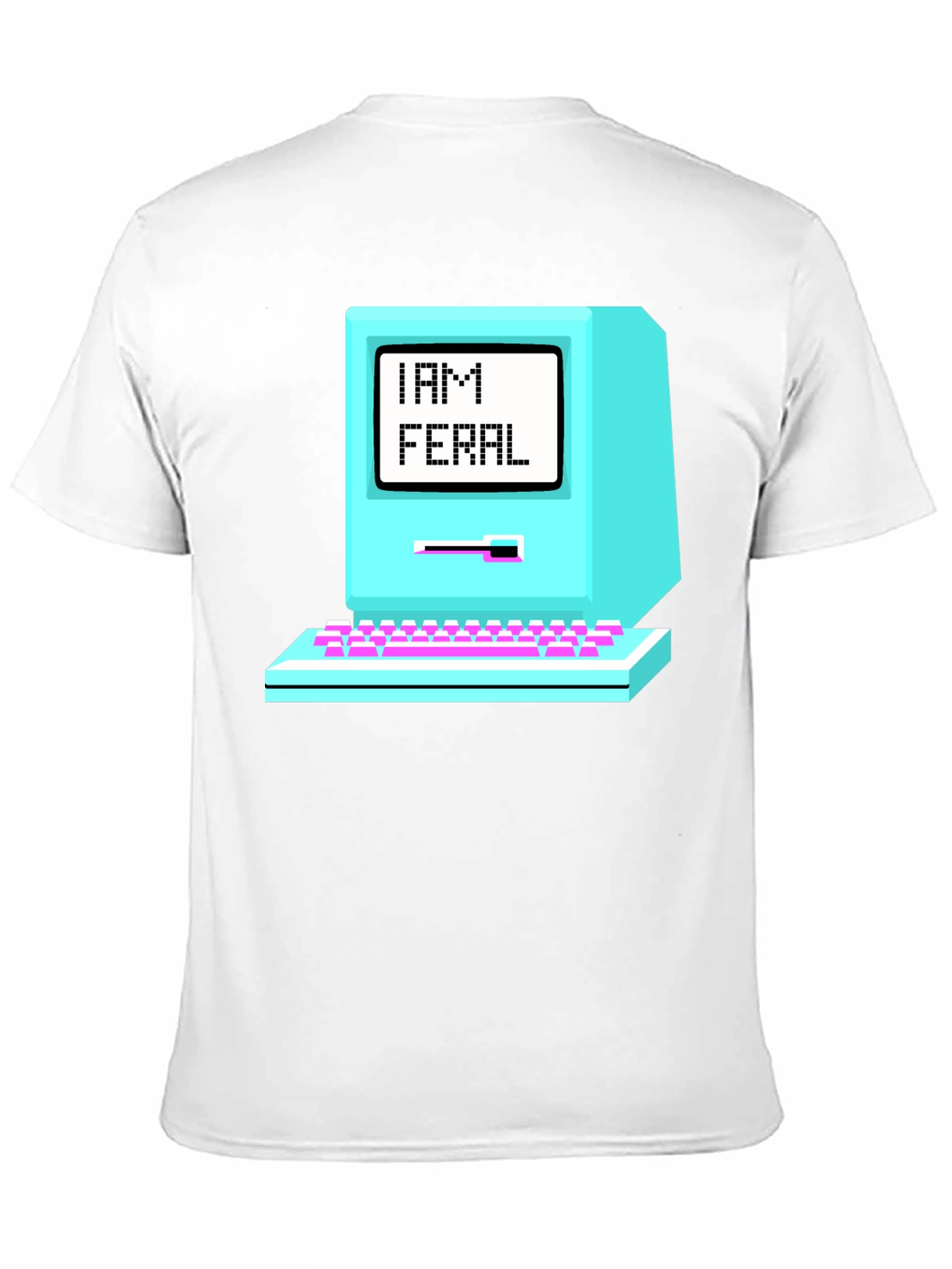 Retro I AM FERAL Computer Graphic T-Shirt