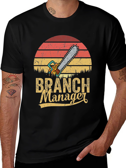 Branch Manager Chainsaw Retro T-Shirt
