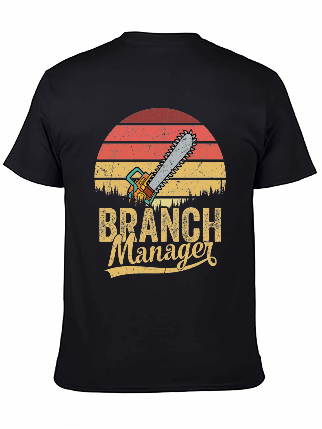 Branch Manager Chainsaw Retro T-Shirt