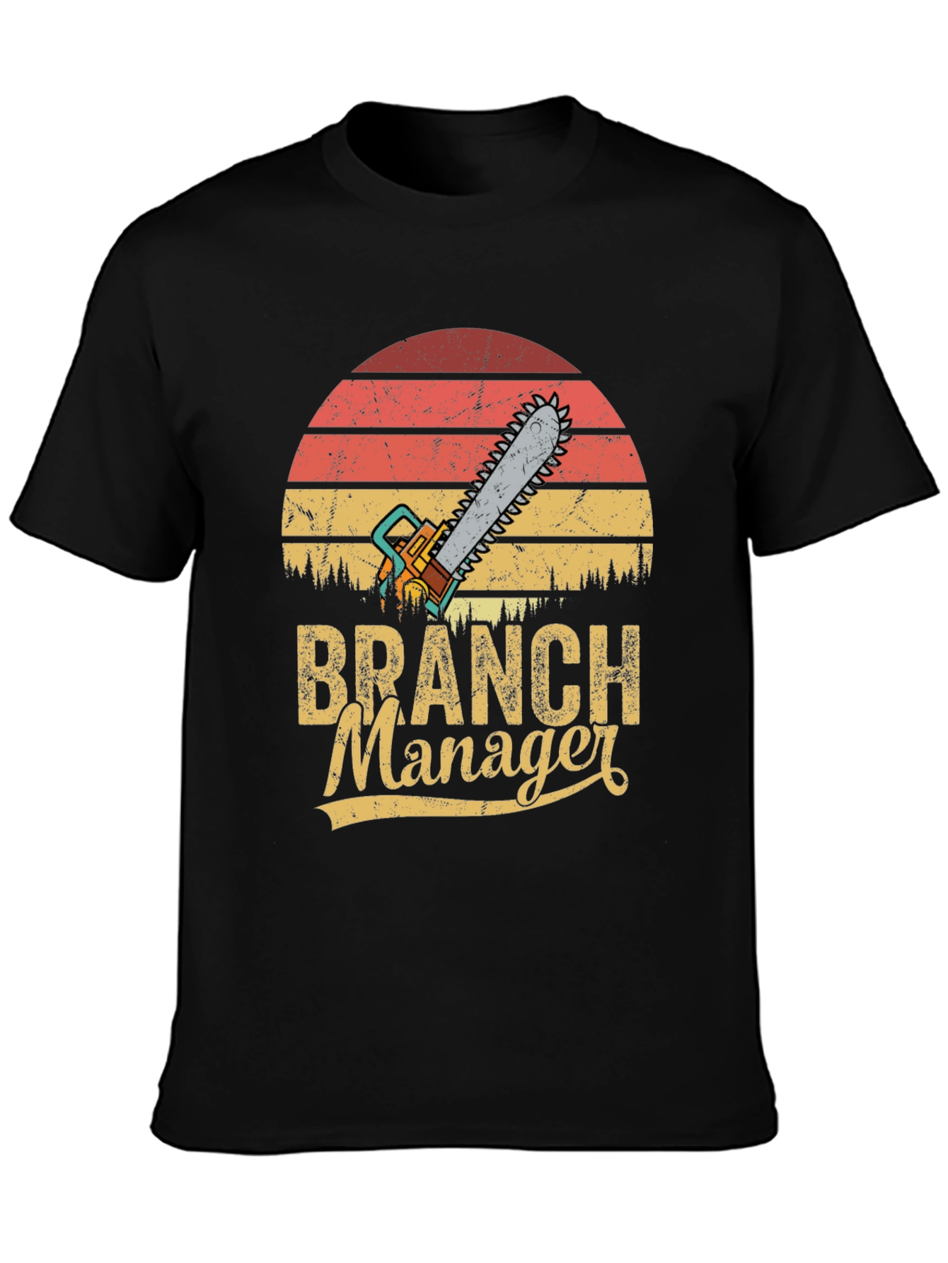 Branch Manager Chainsaw Retro T-Shirt