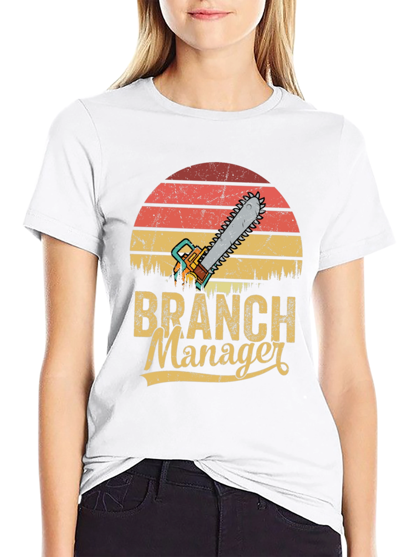 Branch Manager Chainsaw Retro T-Shirt