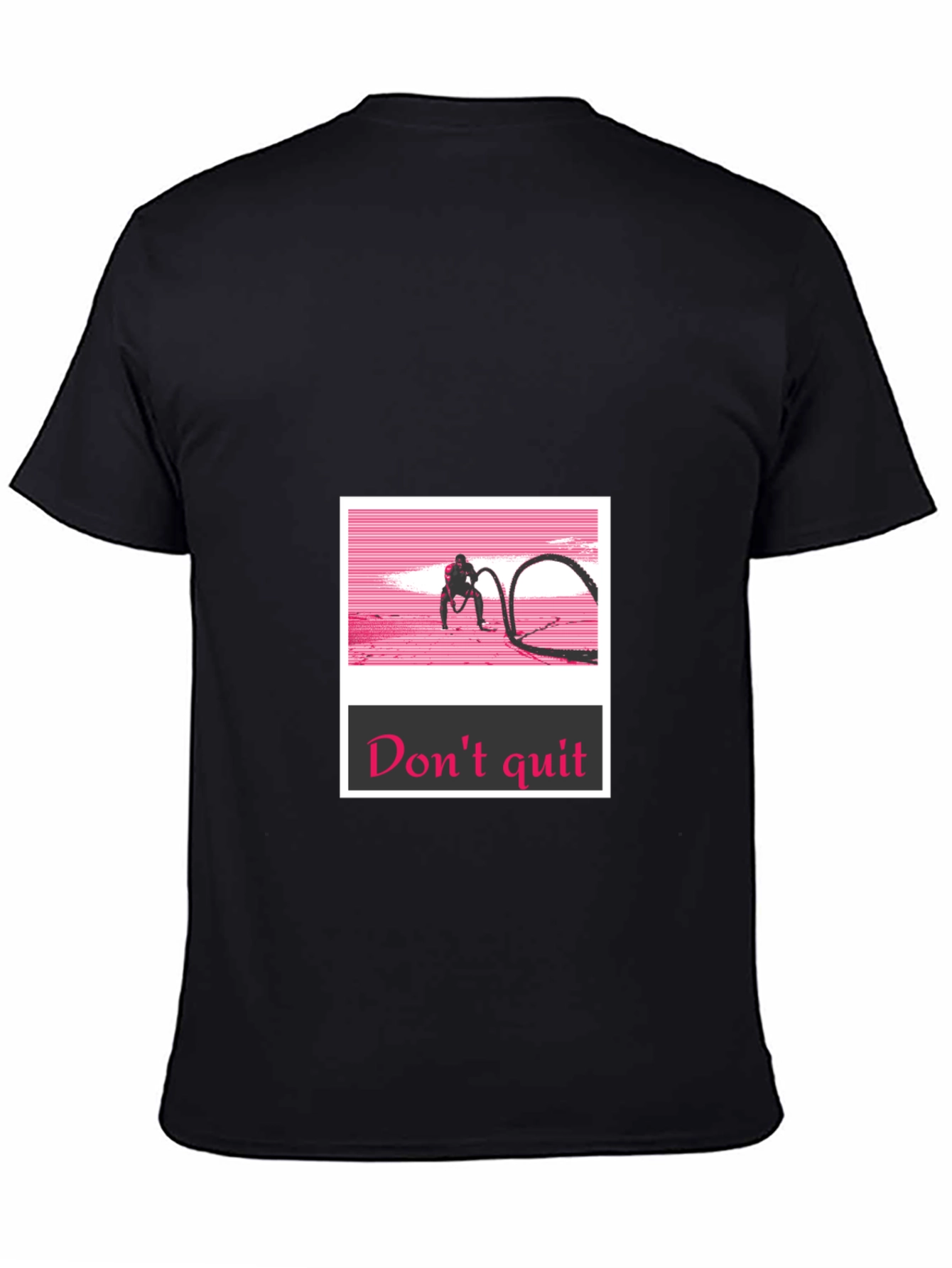 Dont Quit Black T-Shirt - Workout Motivation