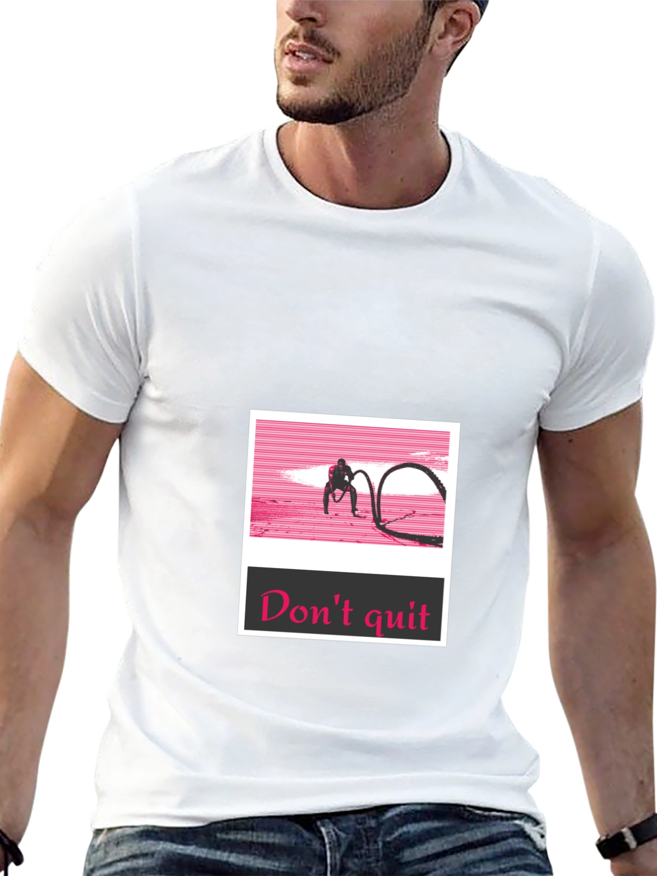 Dont Quit Black T-Shirt - Workout Motivation