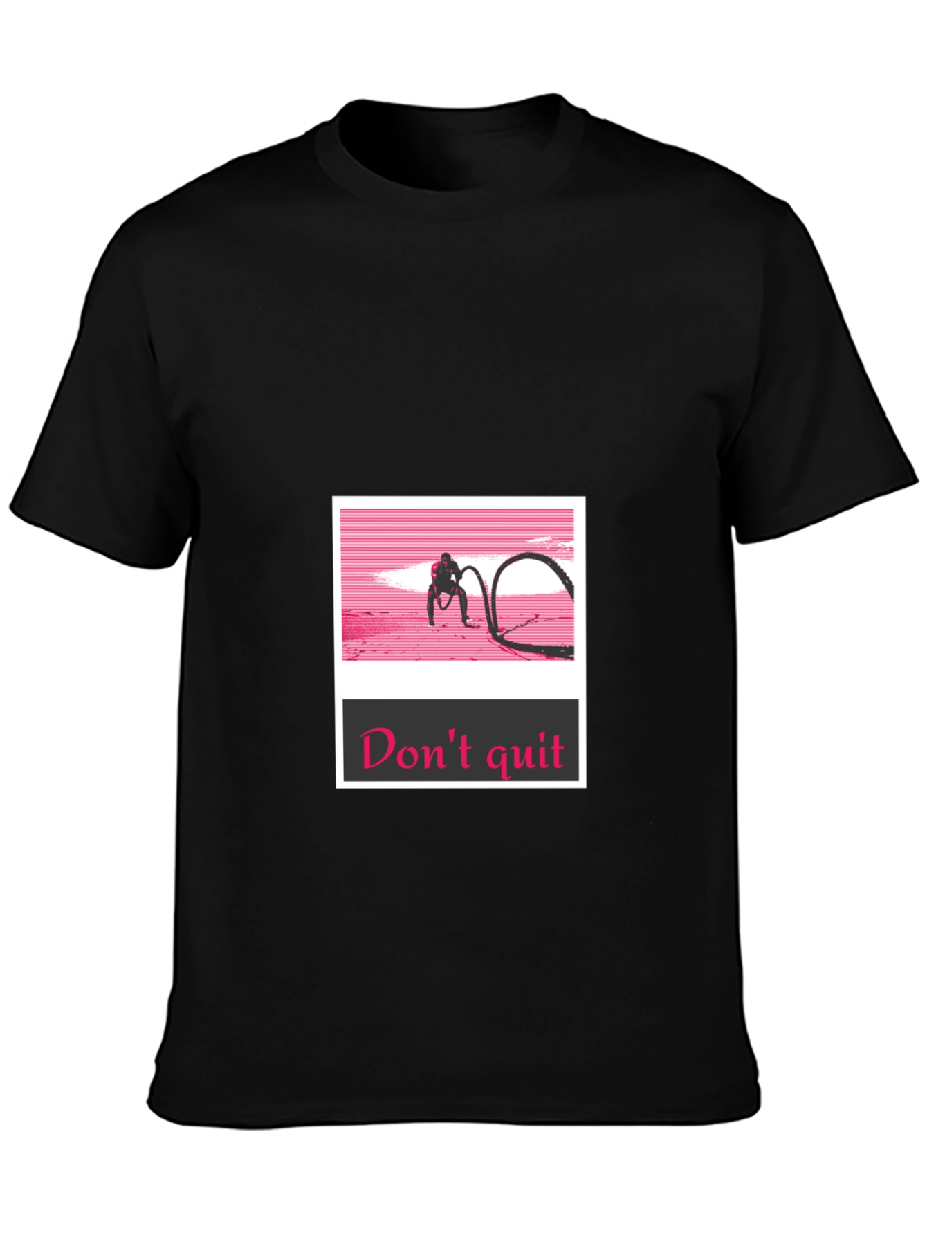 Dont Quit Black T-Shirt - Workout Motivation