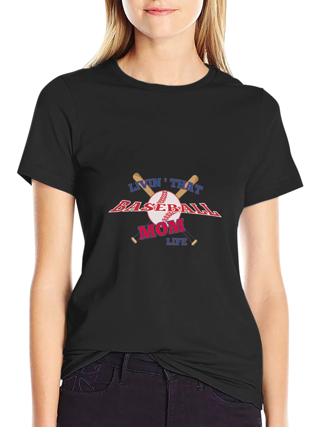 Baseball Mom Life Graphic T-Shirt