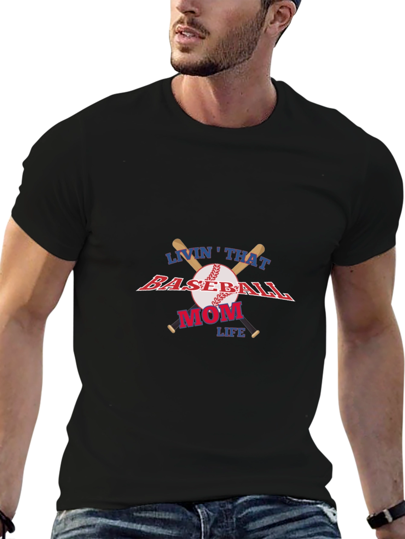Baseball Mom Life Graphic T-Shirt