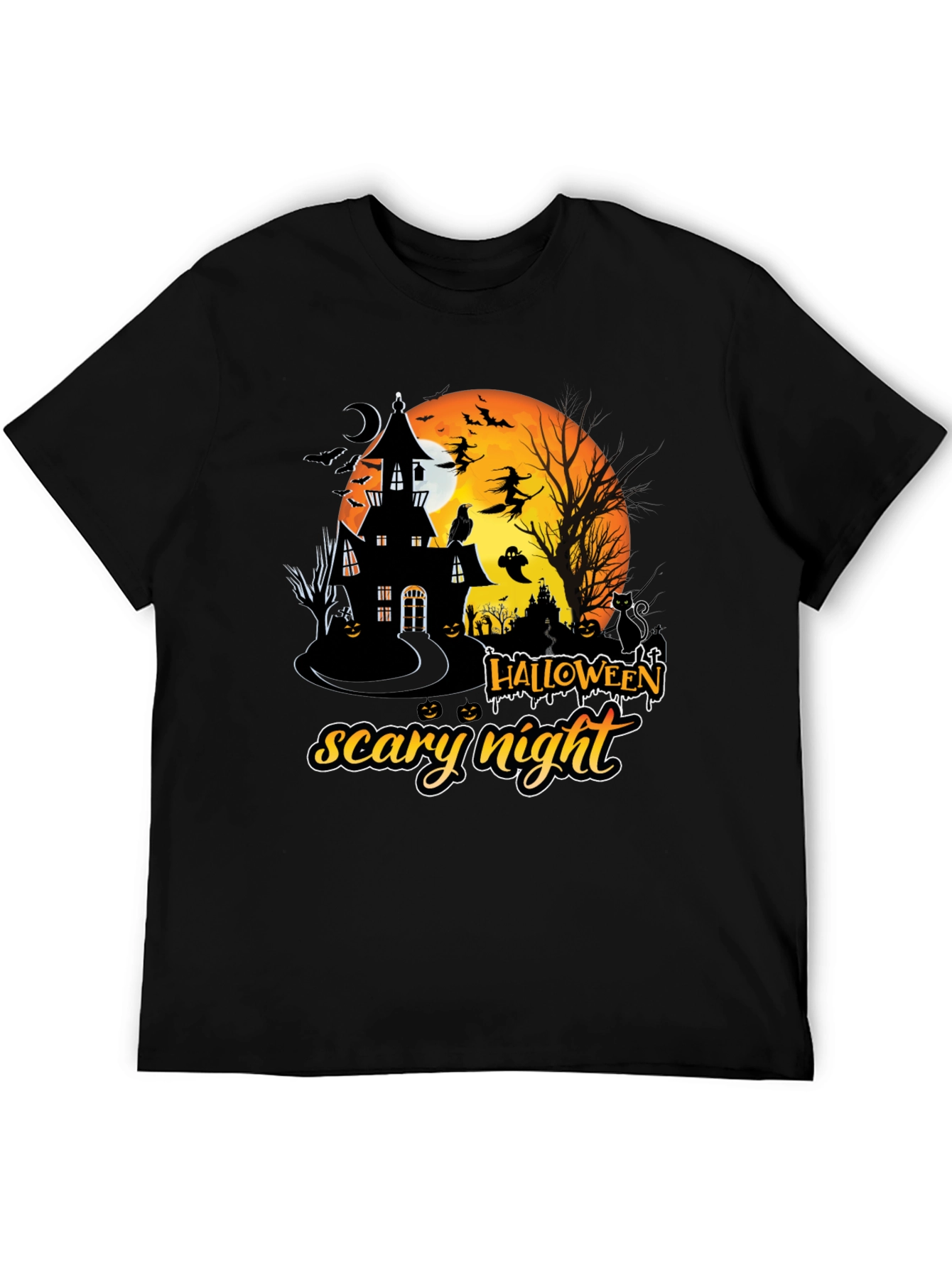 Halloween Scary Night Graphic T-Shirt