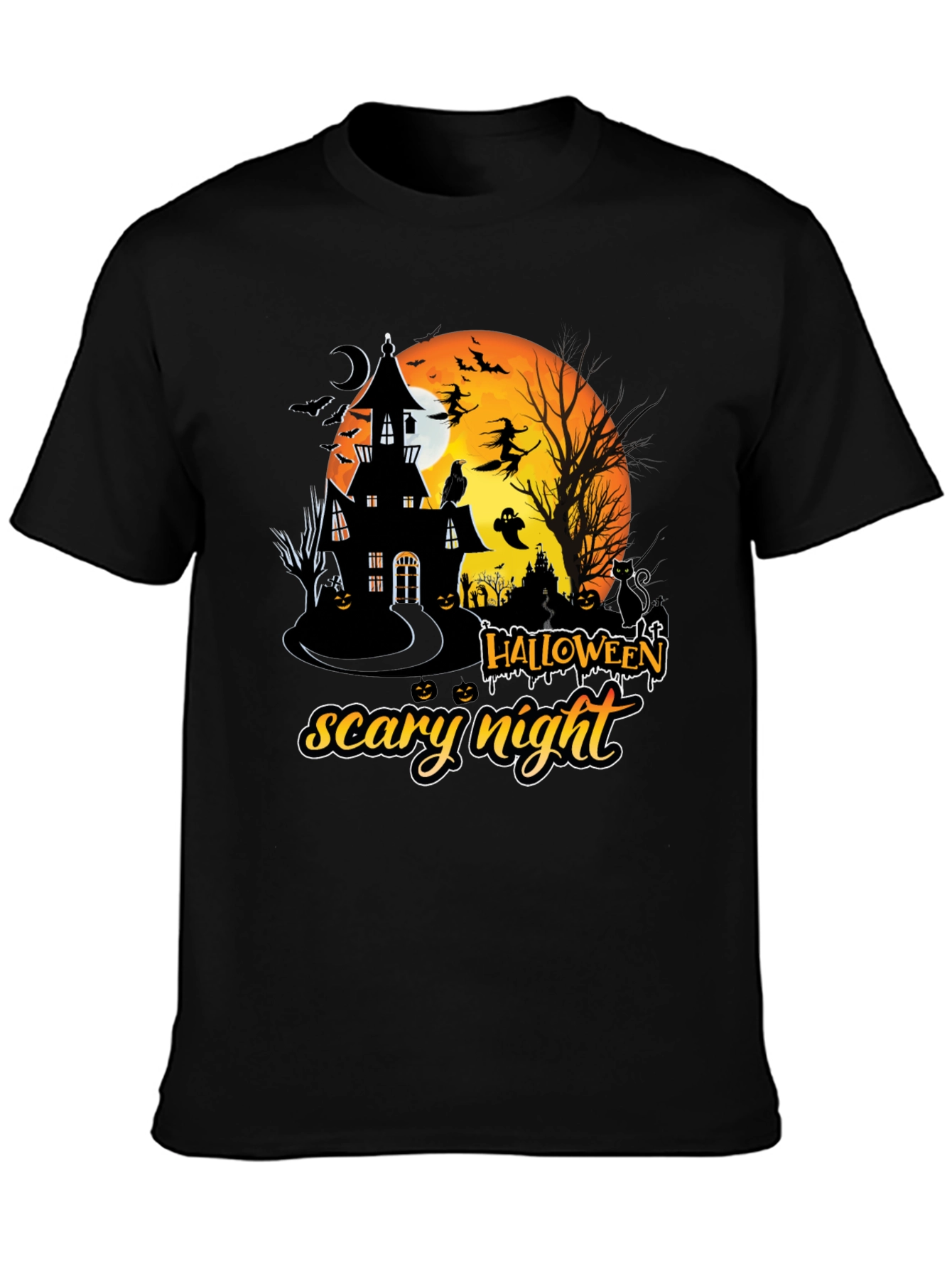 Halloween Scary Night Graphic T-Shirt