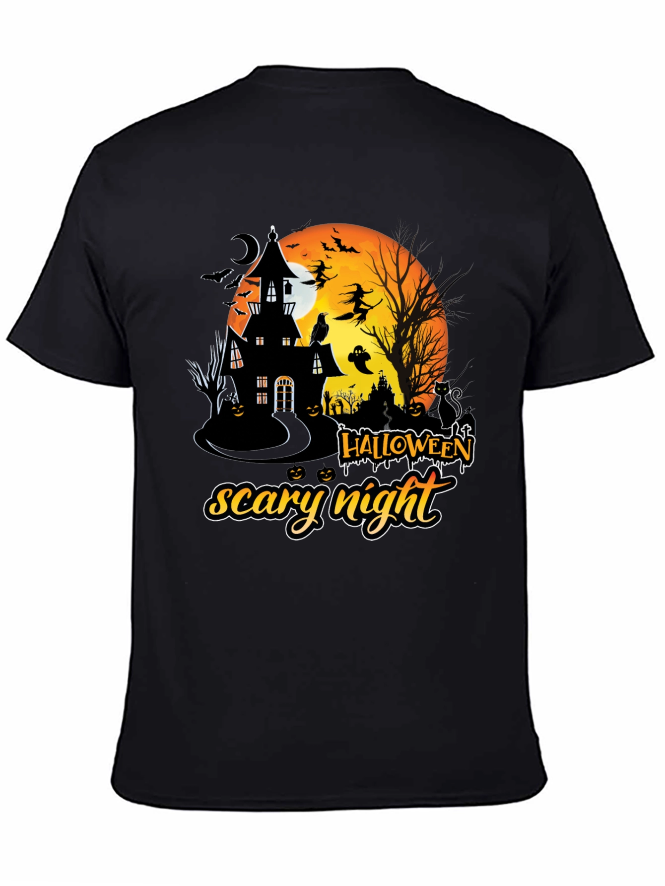Halloween Scary Night Graphic T-Shirt