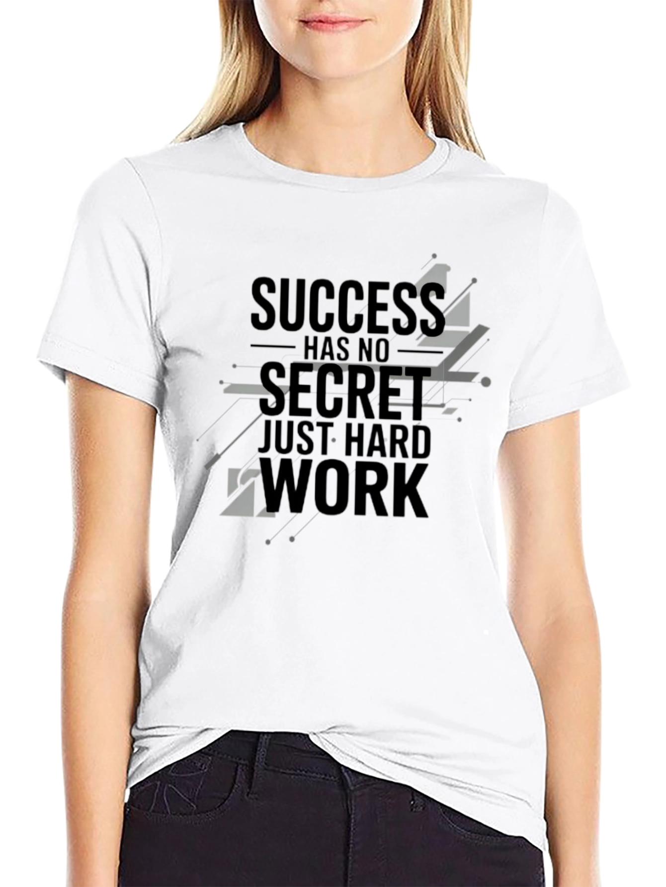 Success Hard Work Black Graphic Tee