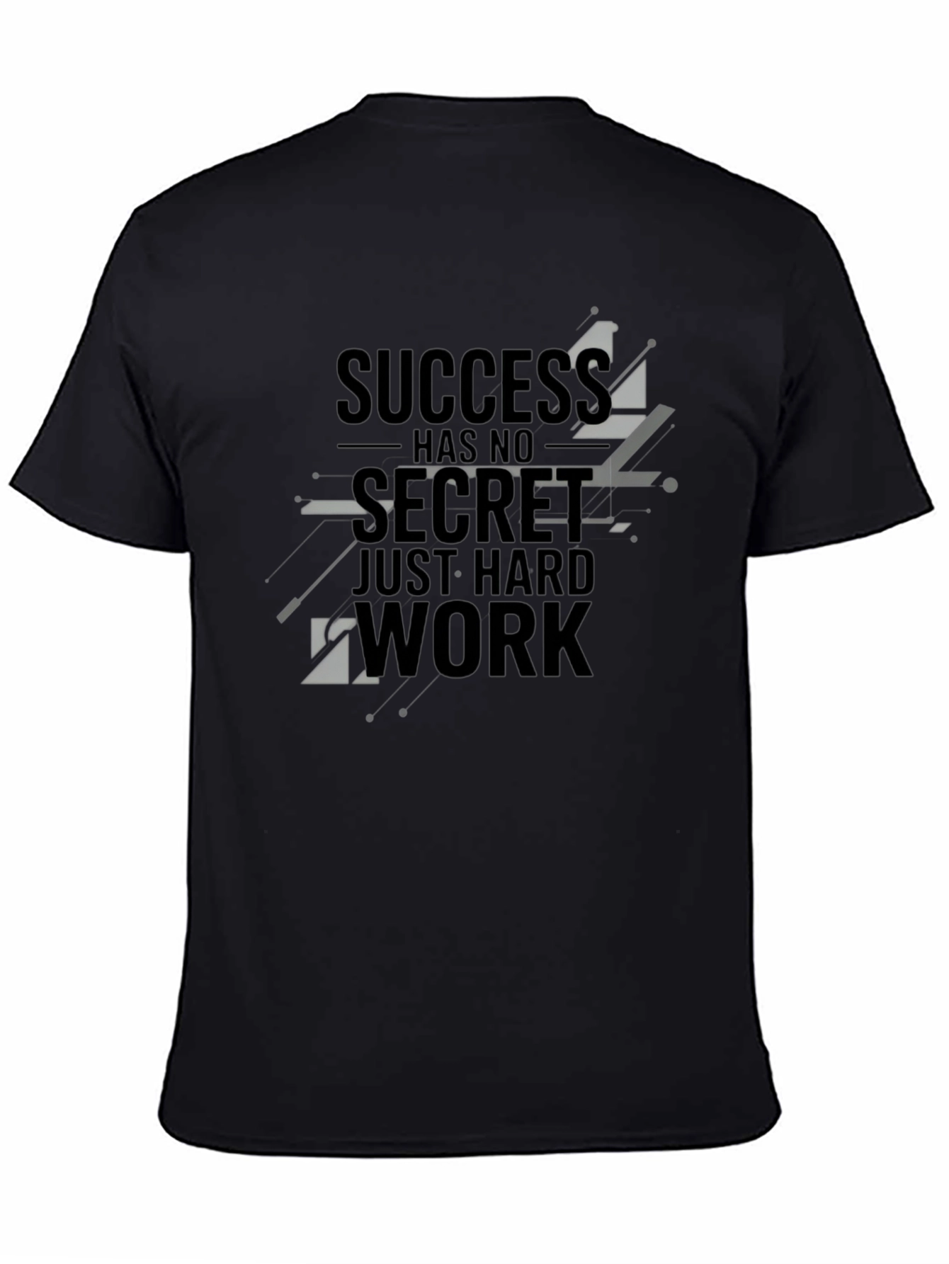 Success Hard Work Black Graphic Tee