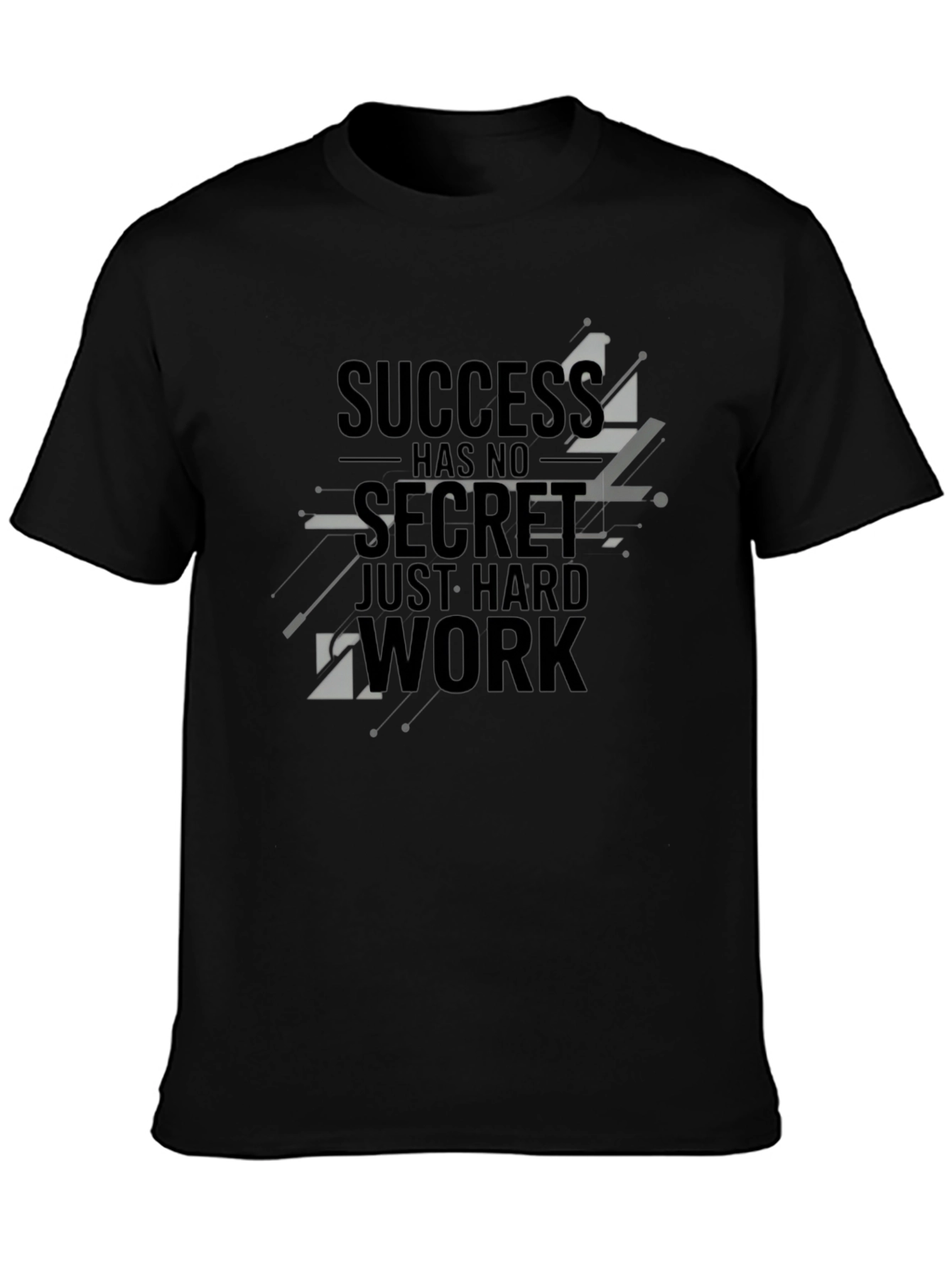 Success Hard Work Black Graphic Tee