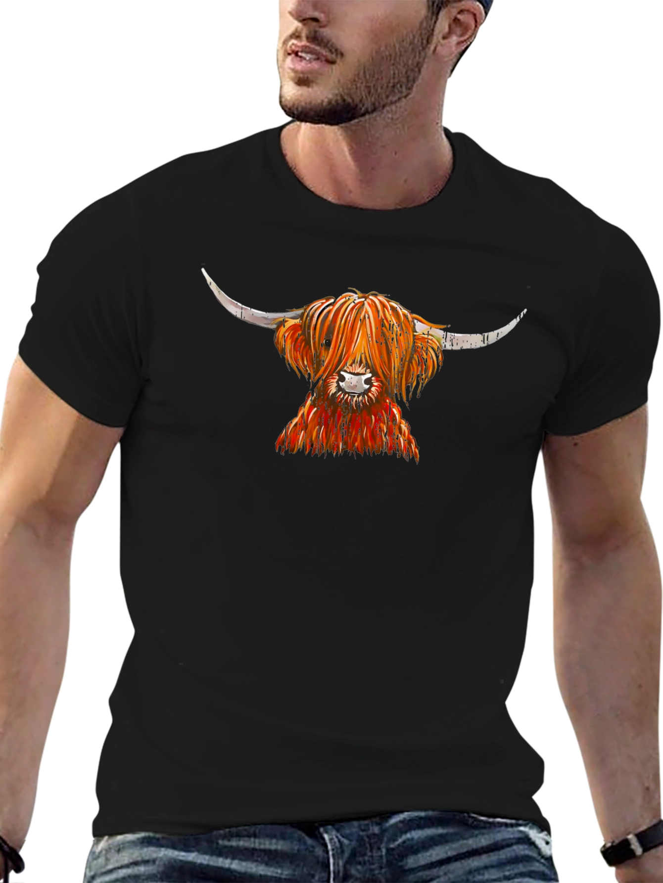 Highland Cow Graphic Tee - Unique Design