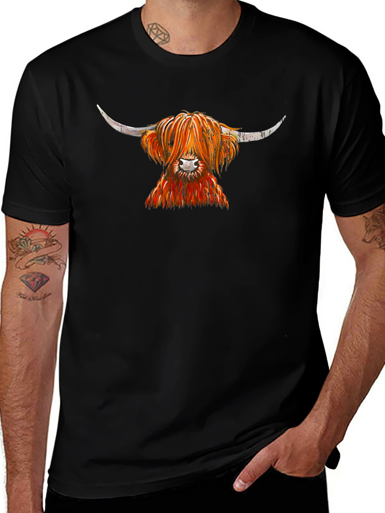 Highland Cow Graphic Tee - Unique Design