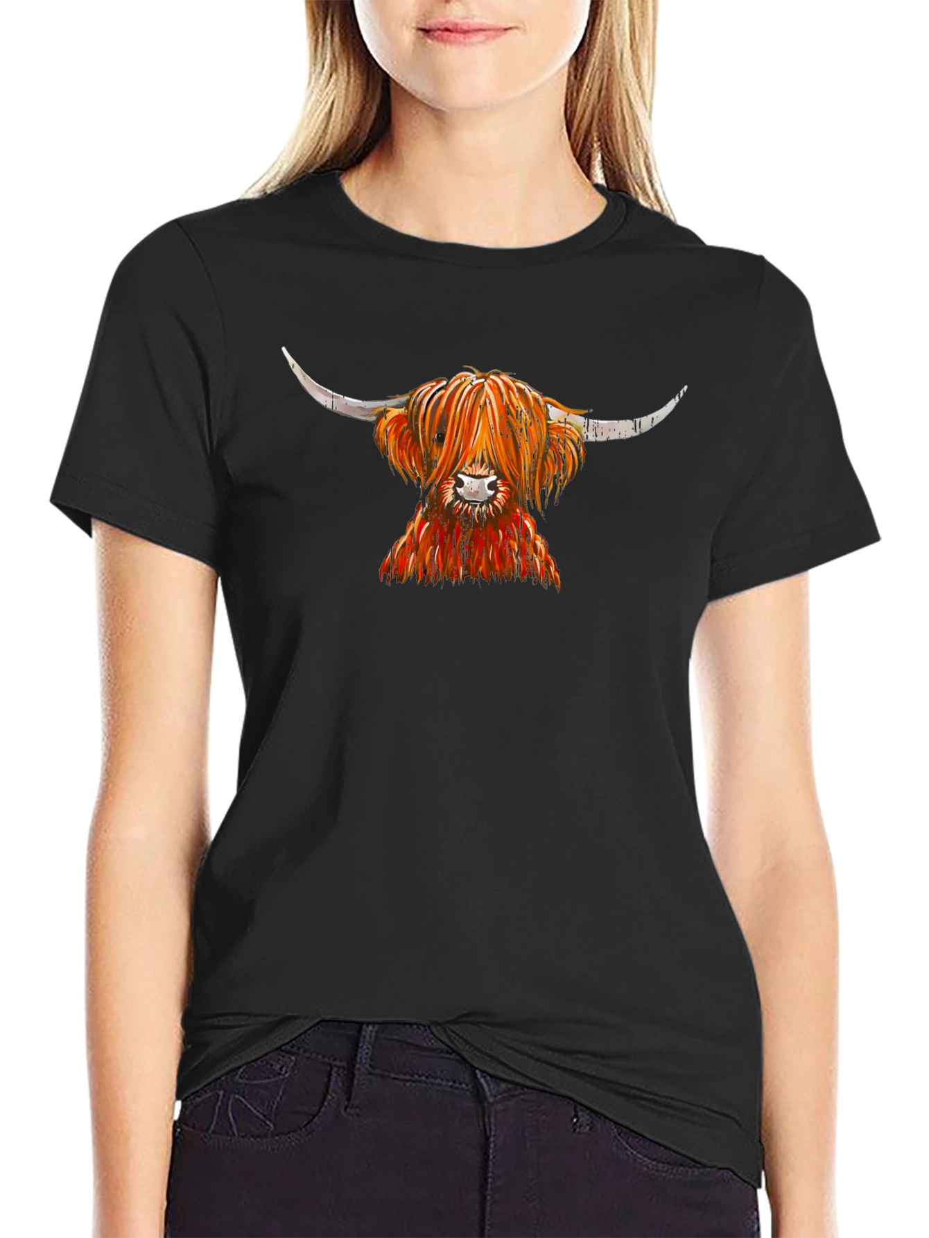 Highland Cow Graphic Tee - Unique Design