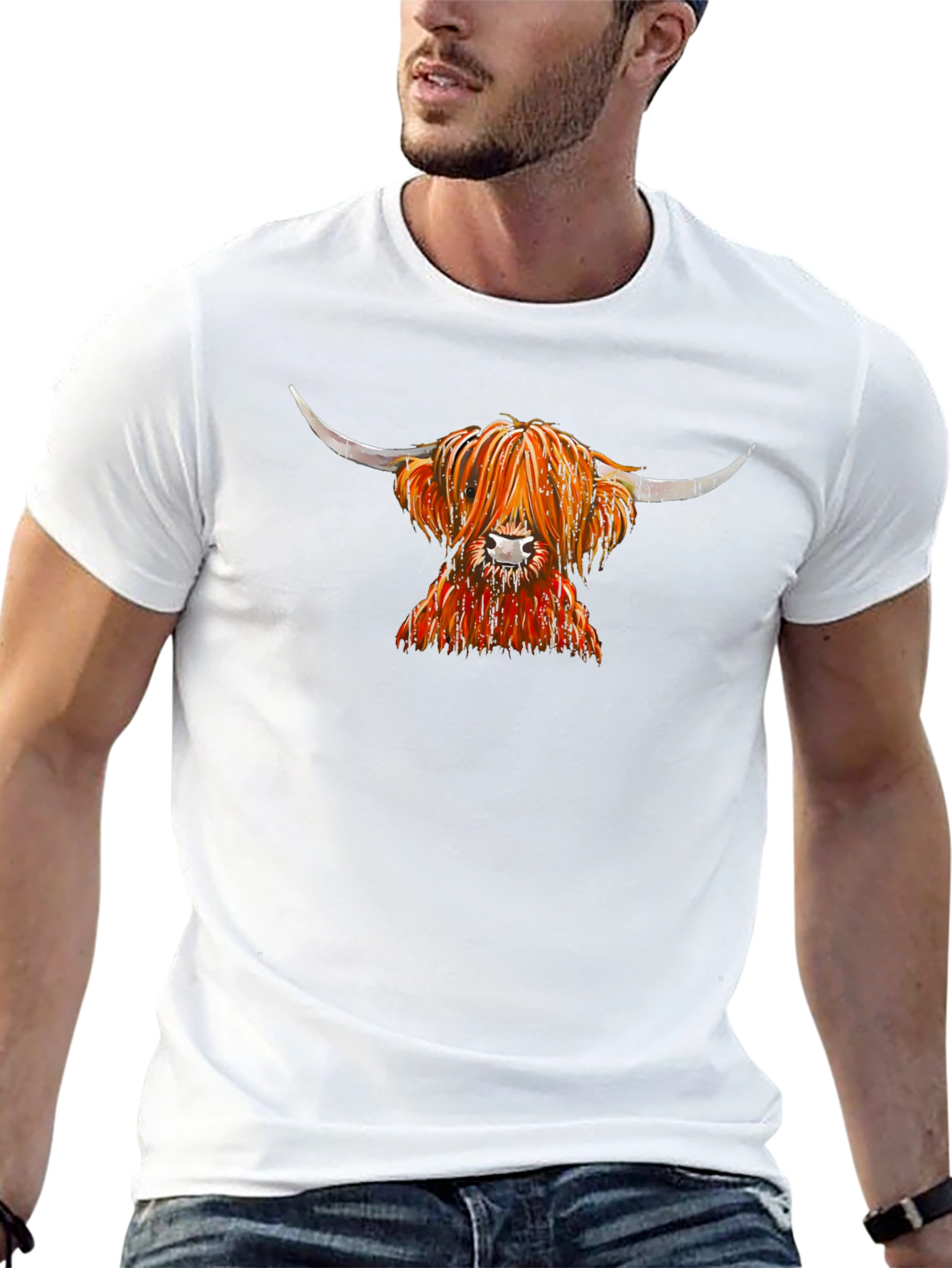 Highland Cow Graphic Tee - Unique Design