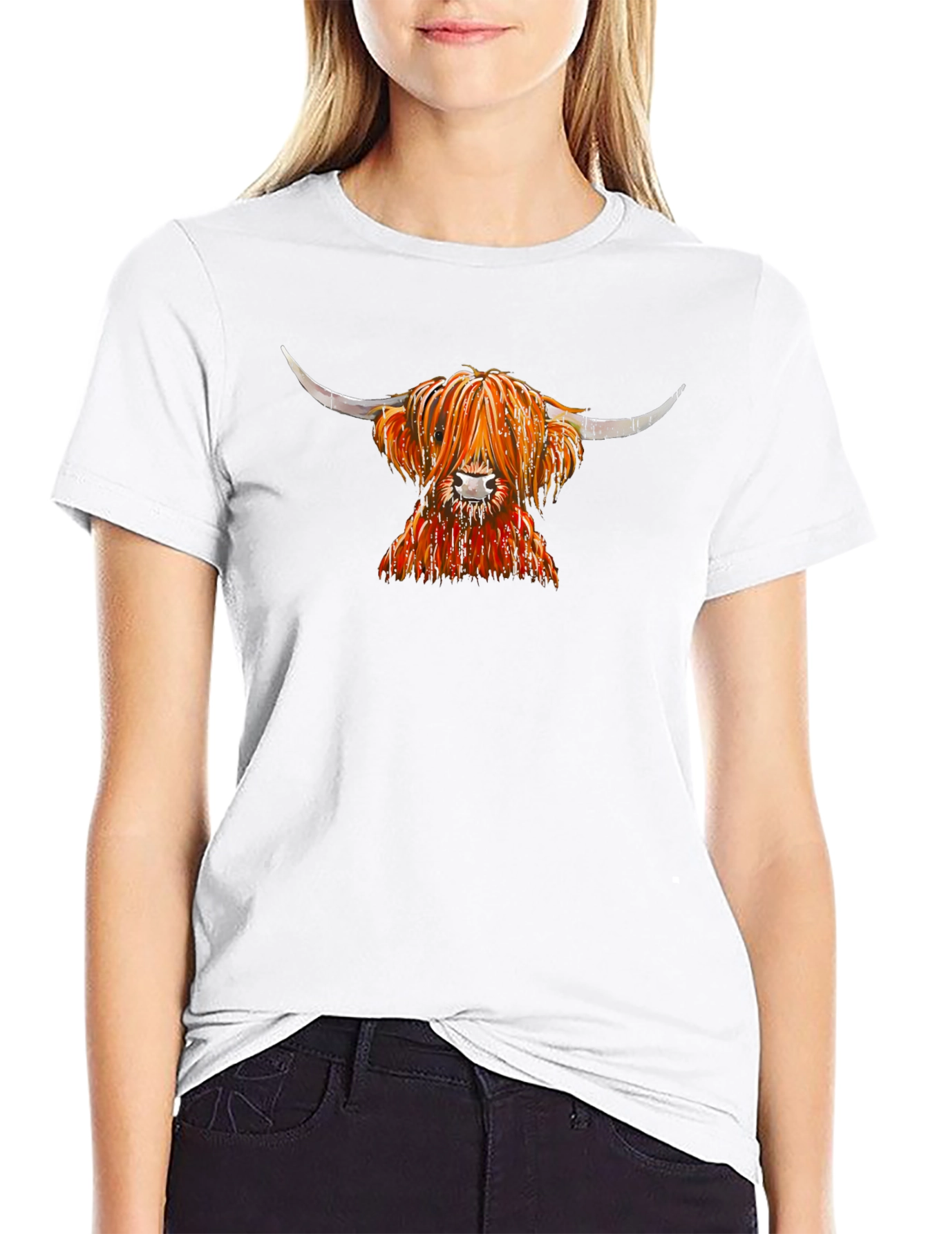 Highland Cow Graphic Tee - Unique Design