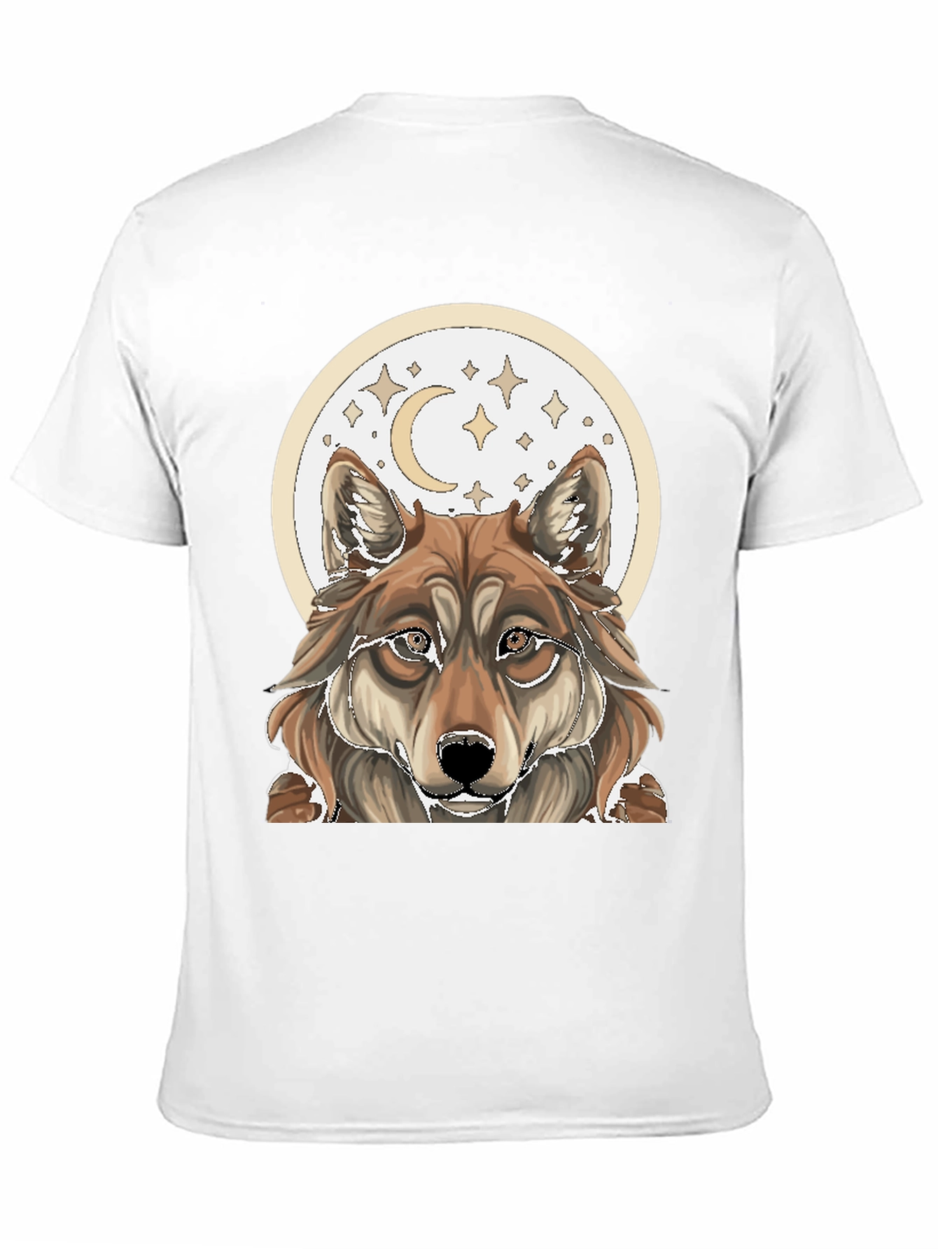 Wolf Moon Graphic Tee - Black Cotton T-Shirt