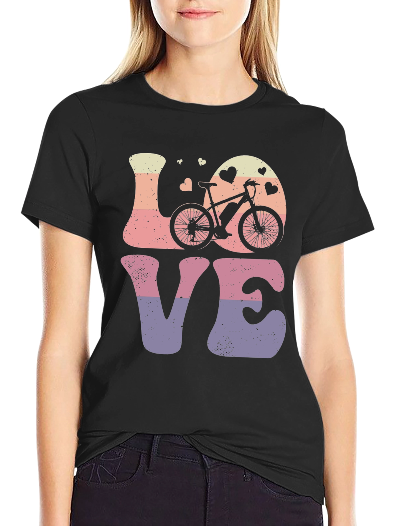 Love Biking T-Shirt - Retro Style