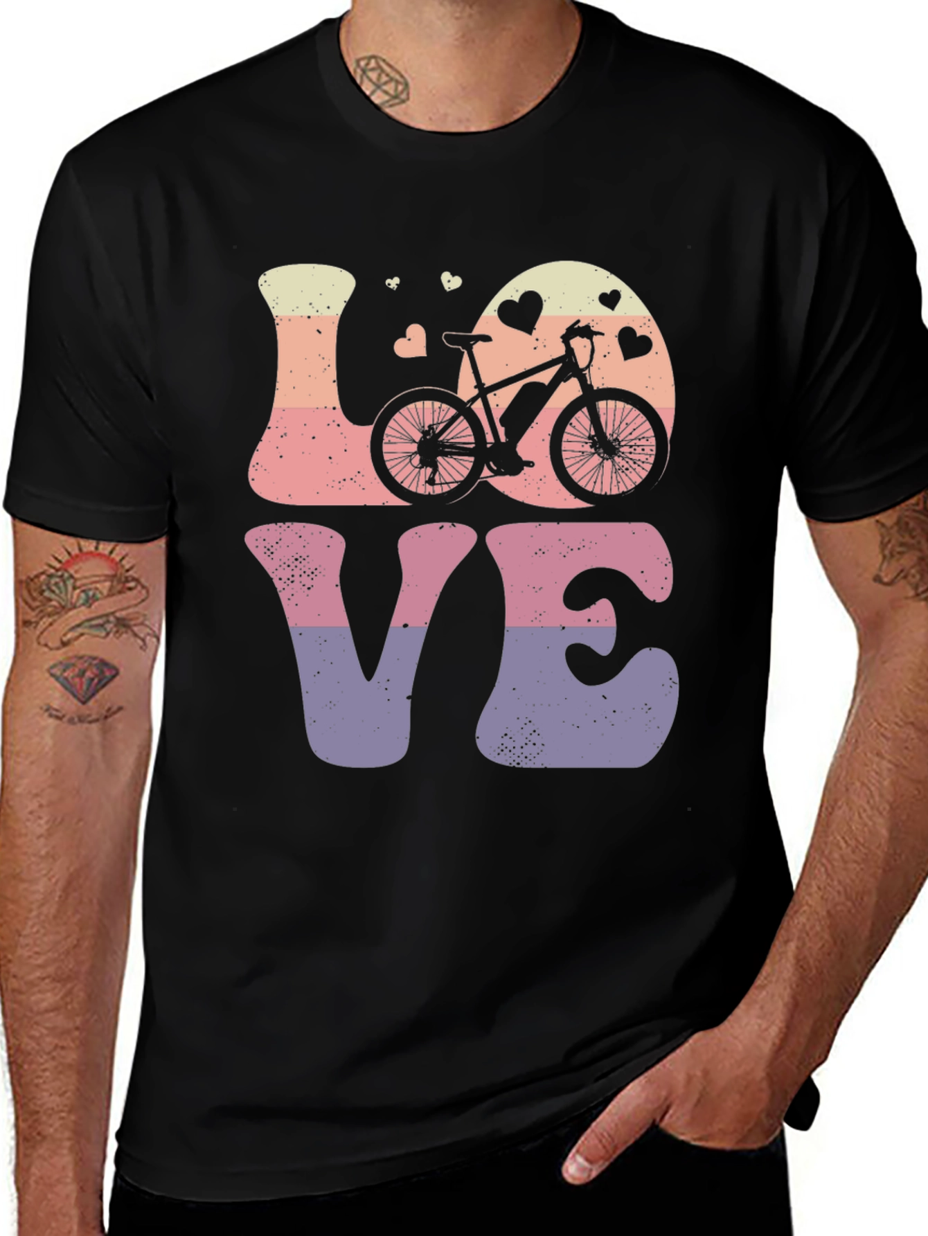 Love Biking T-Shirt - Retro Style