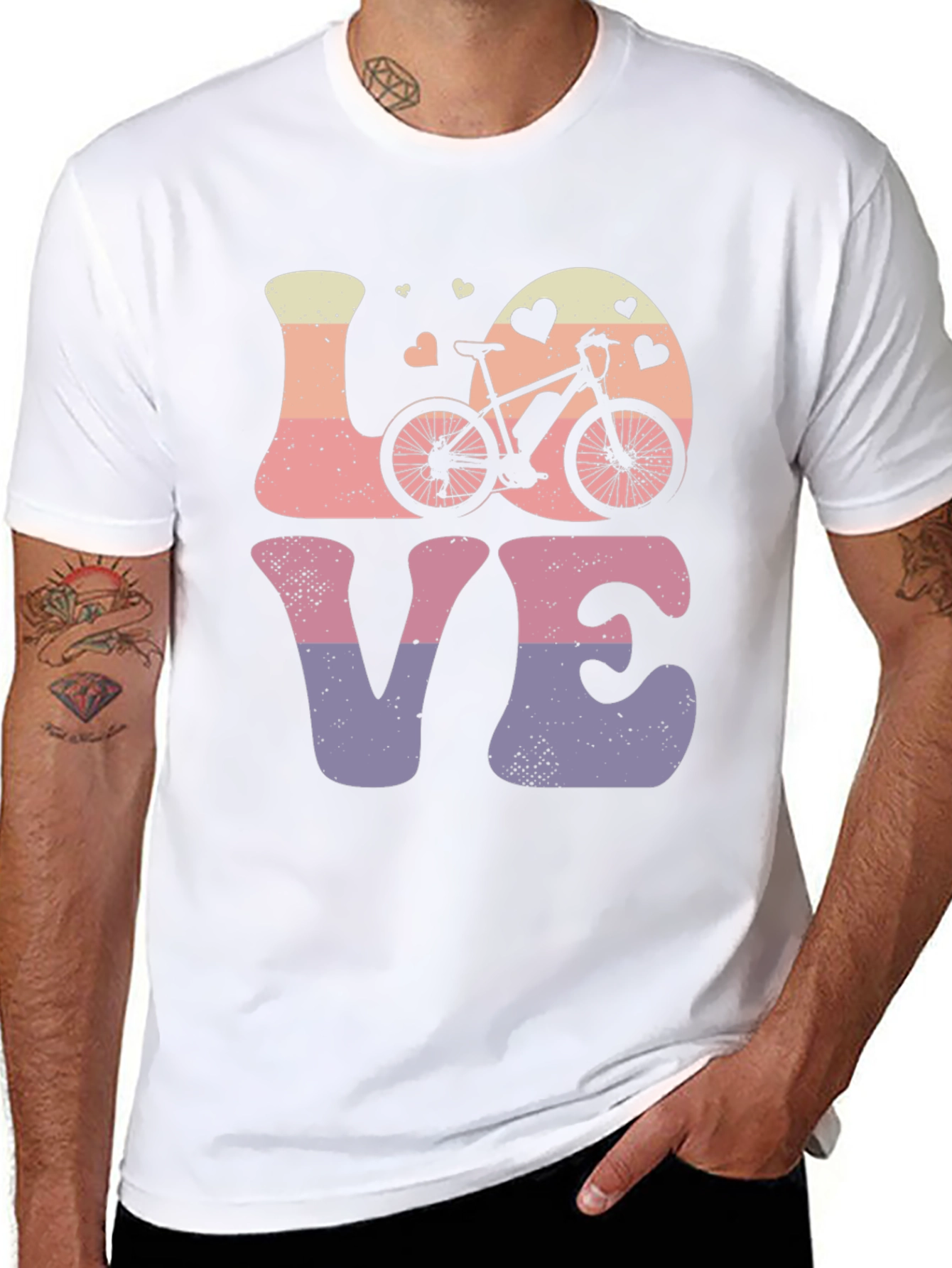 Love Biking T-Shirt - Retro Style
