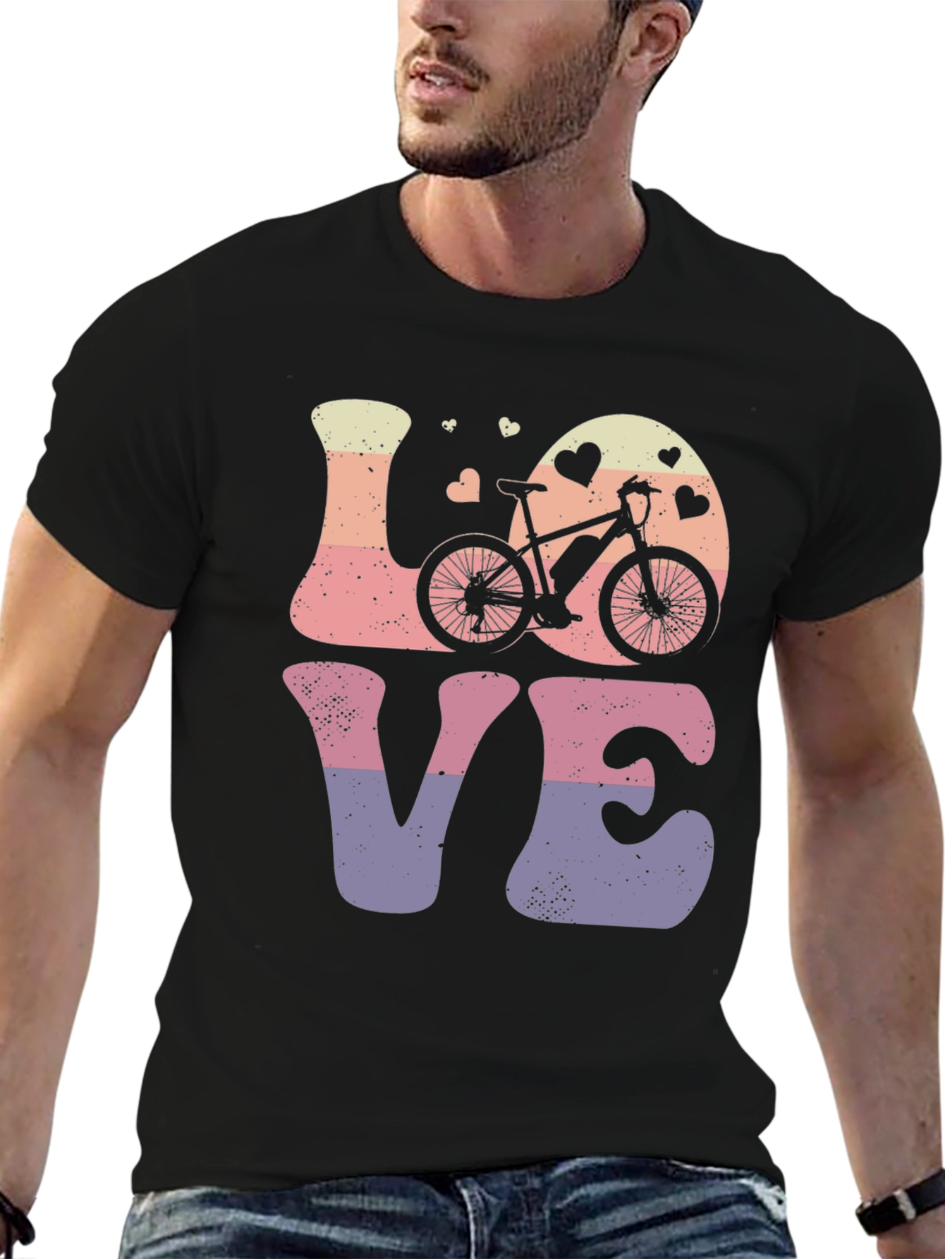 Love Biking T-Shirt - Retro Style