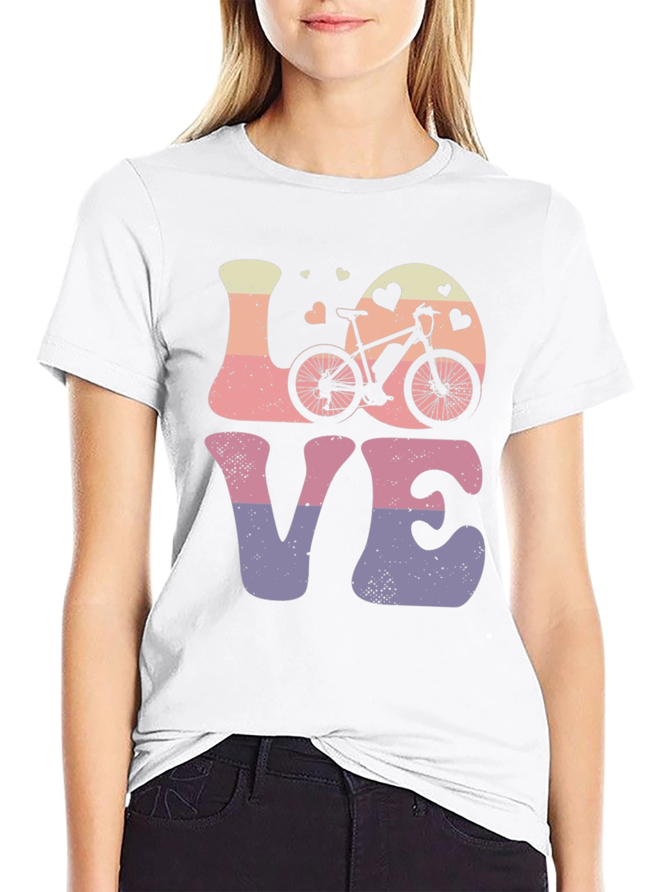 Love Biking T-Shirt - Retro Style