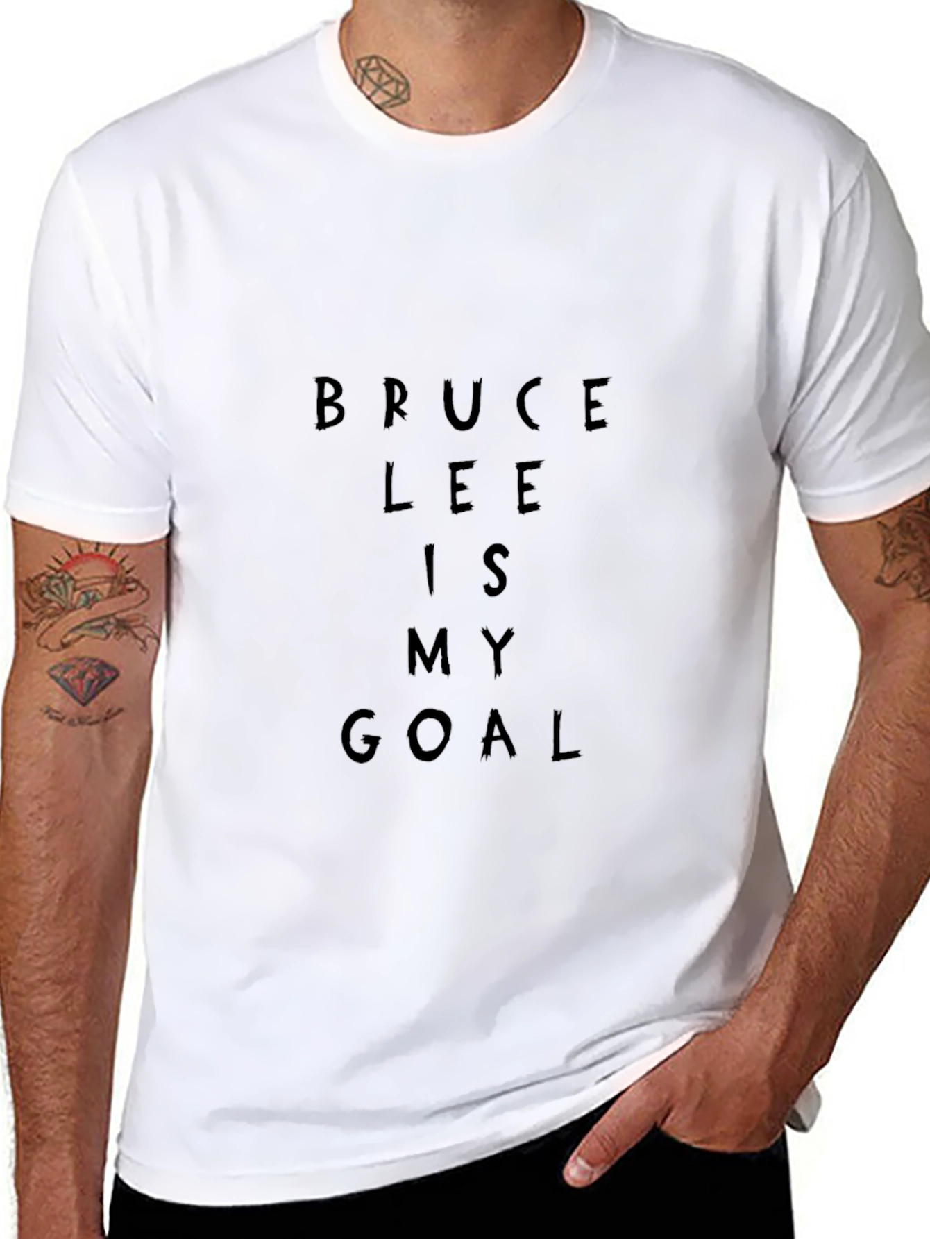 Bruce Lee Is My Goal Black T-Shirt