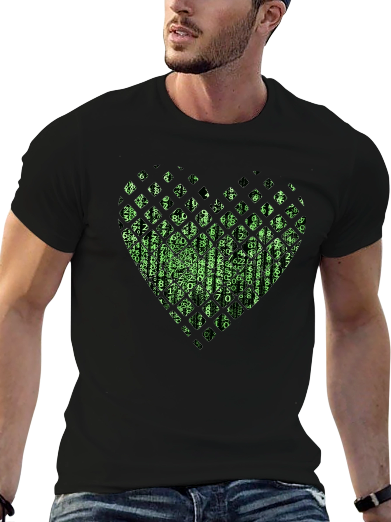 Matrix Heart Black T-Shirt