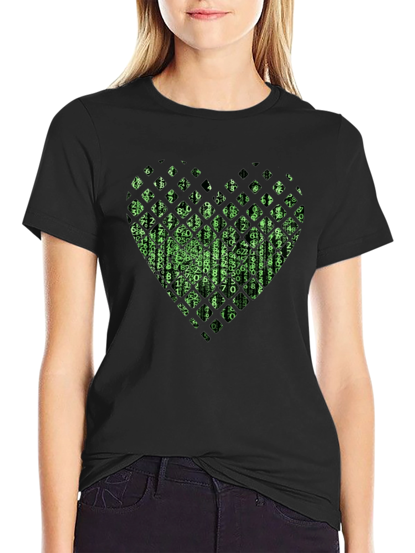 Matrix Heart Black T-Shirt