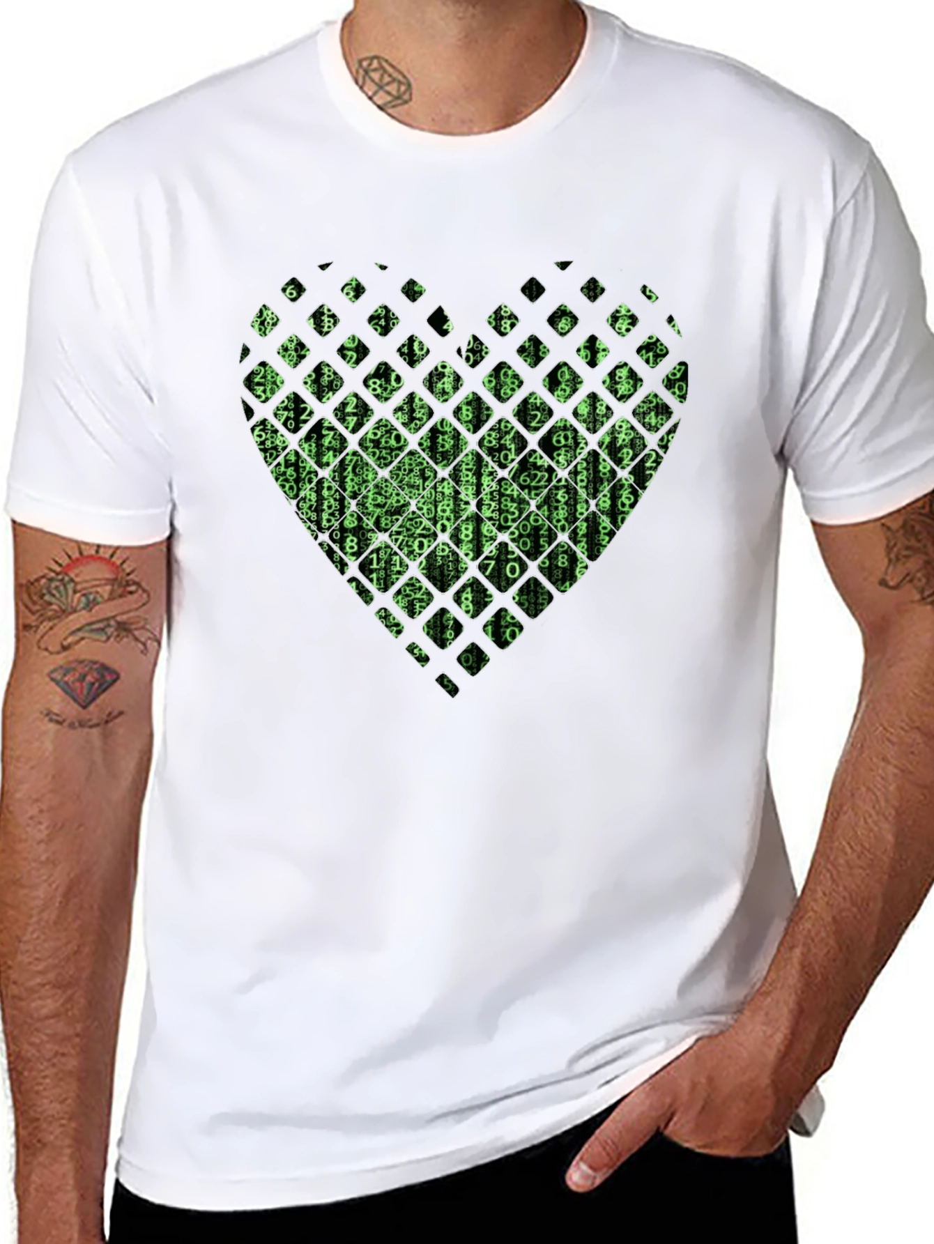 Matrix Heart Black T-Shirt