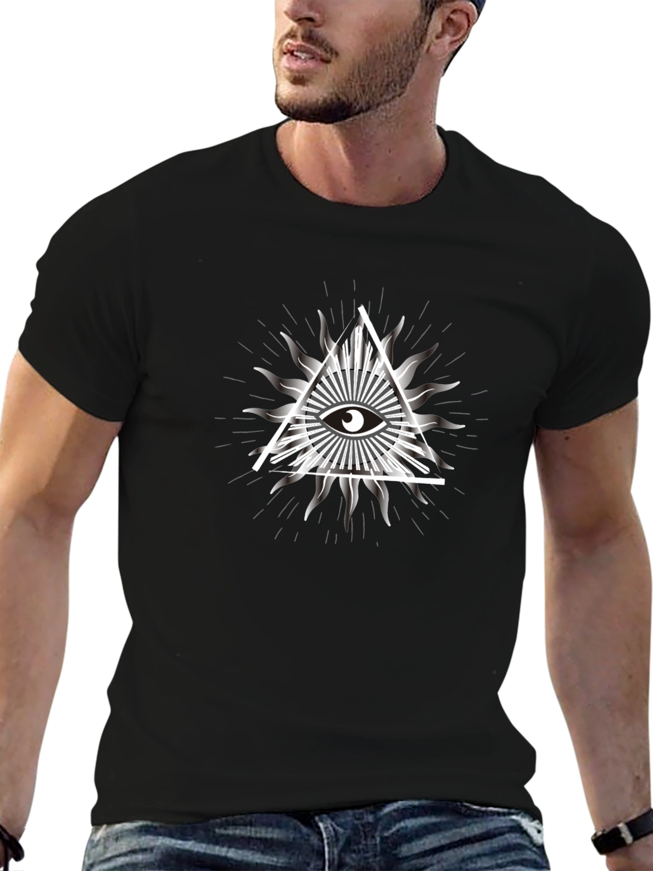 Illuminati Eye Graphic Tee - Black