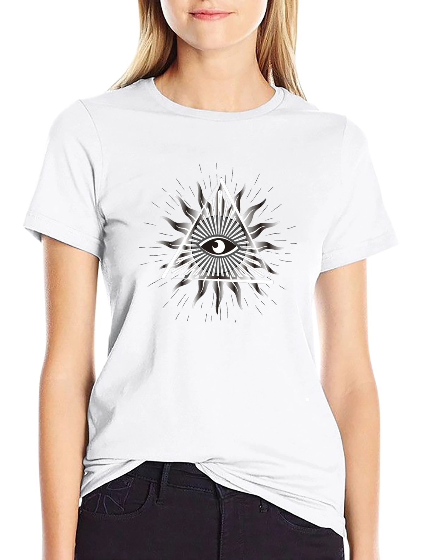 Illuminati Eye Graphic Tee - Black