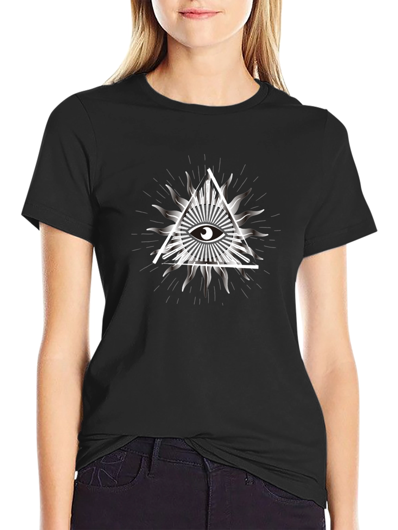 Illuminati Eye Graphic Tee - Black