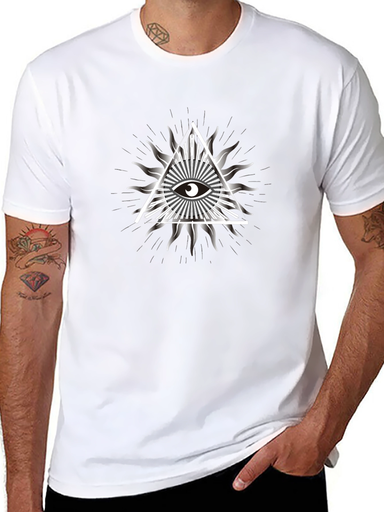 Illuminati Eye Graphic Tee - Black
