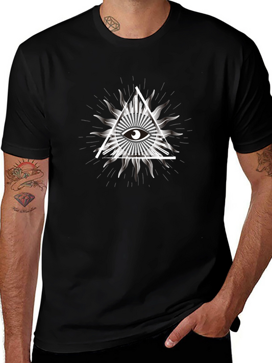 Illuminati Eye Graphic Tee - Black