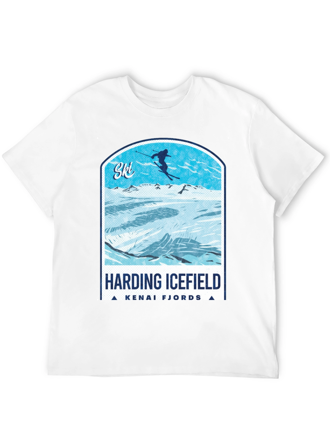 Harding Icefield Kenai Fjords Ski T-Shirt