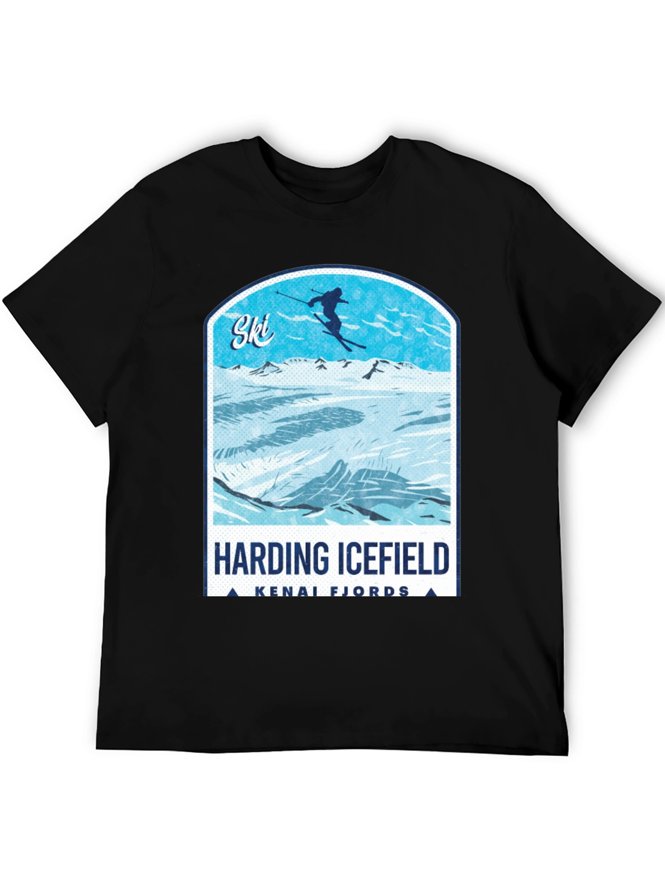 Harding Icefield Kenai Fjords Ski T-Shirt