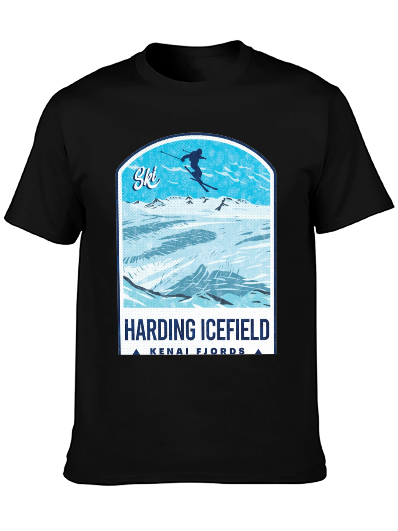 Harding Icefield Kenai Fjords Ski T-Shirt