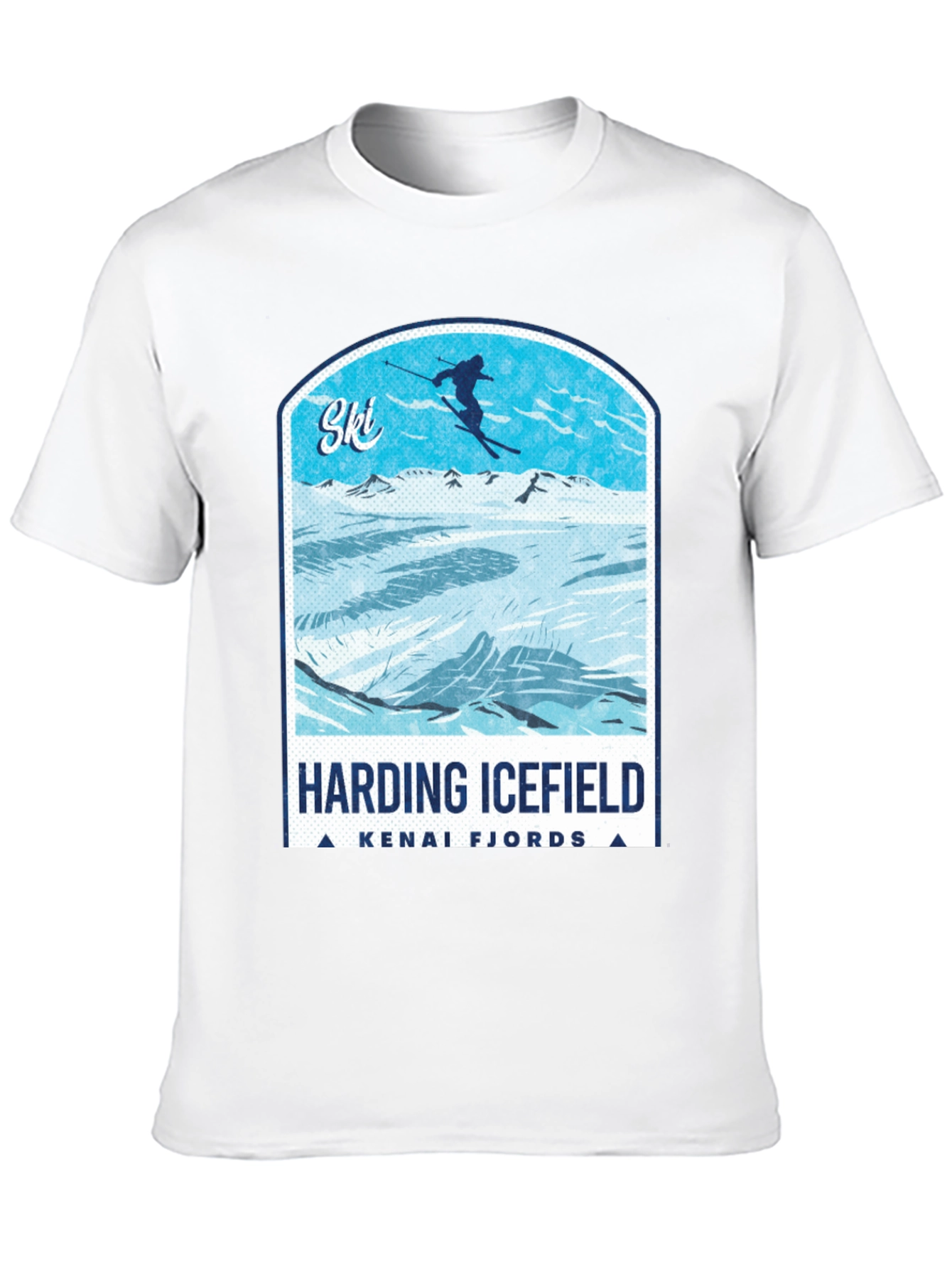 Harding Icefield Kenai Fjords Ski T-Shirt