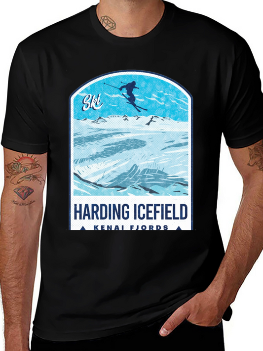 Harding Icefield Kenai Fjords Ski T-Shirt