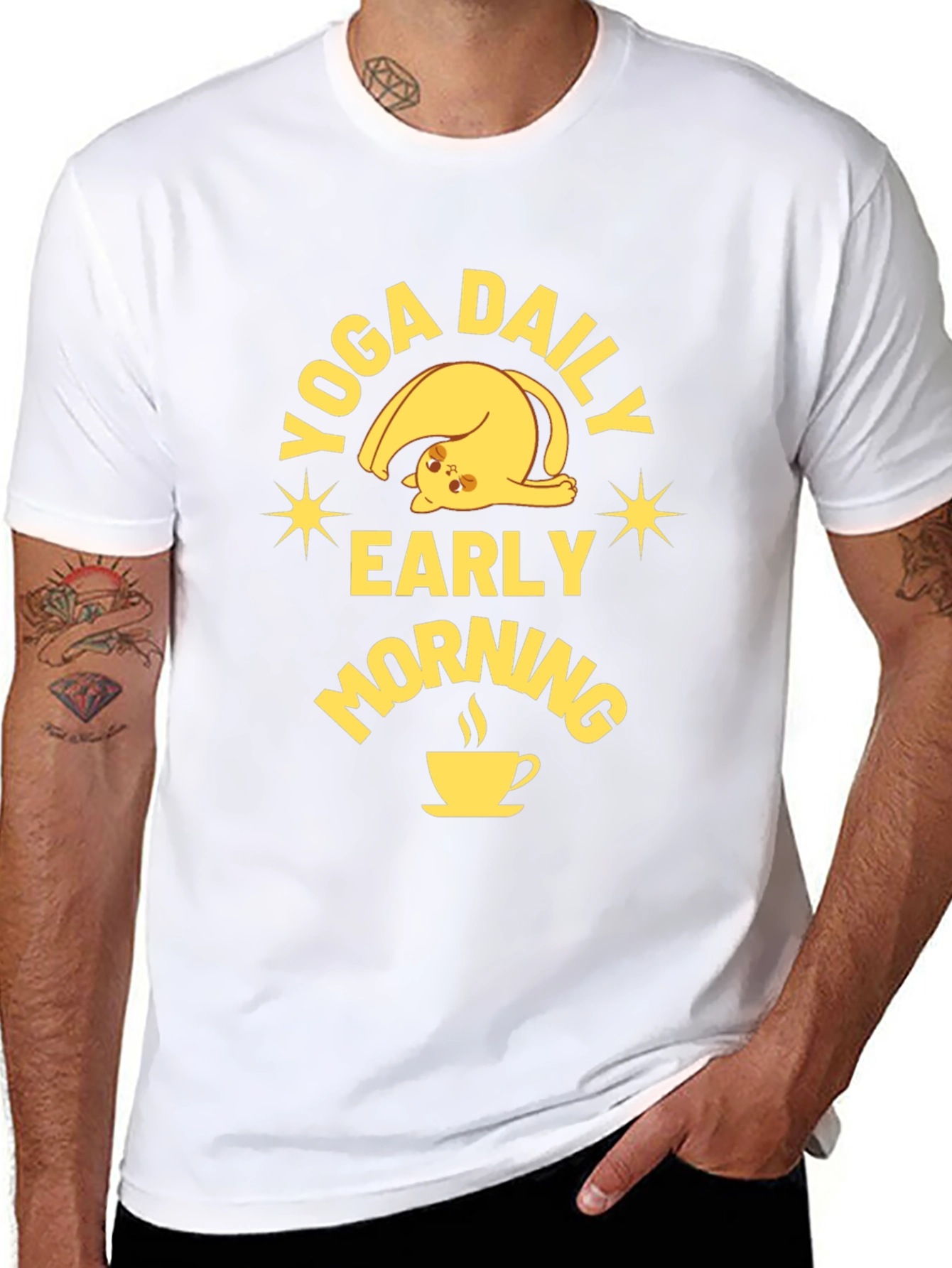 Yoga Daily Early Morning Cat Lover T-Shirt