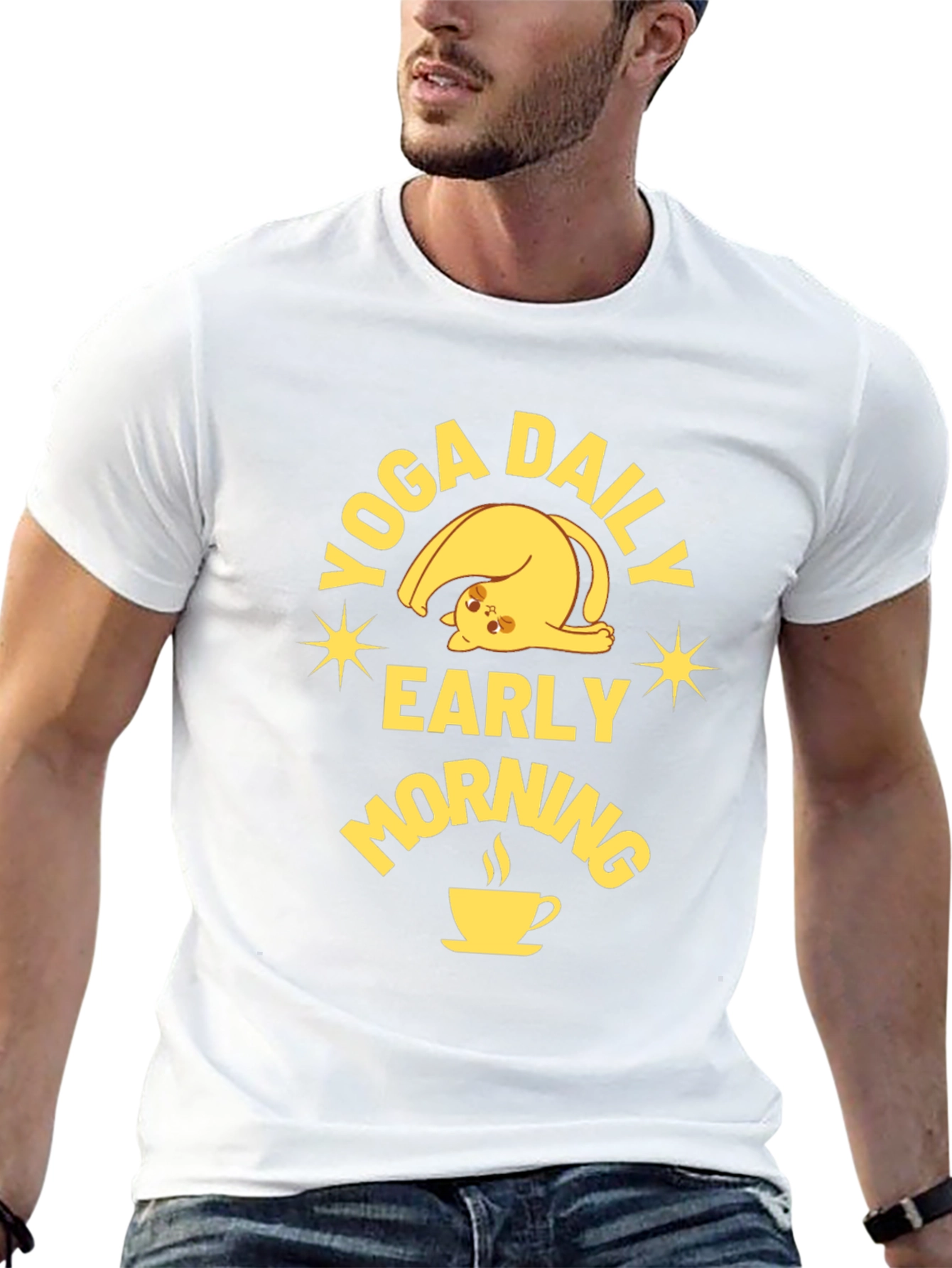 Yoga Daily Early Morning Cat Lover T-Shirt