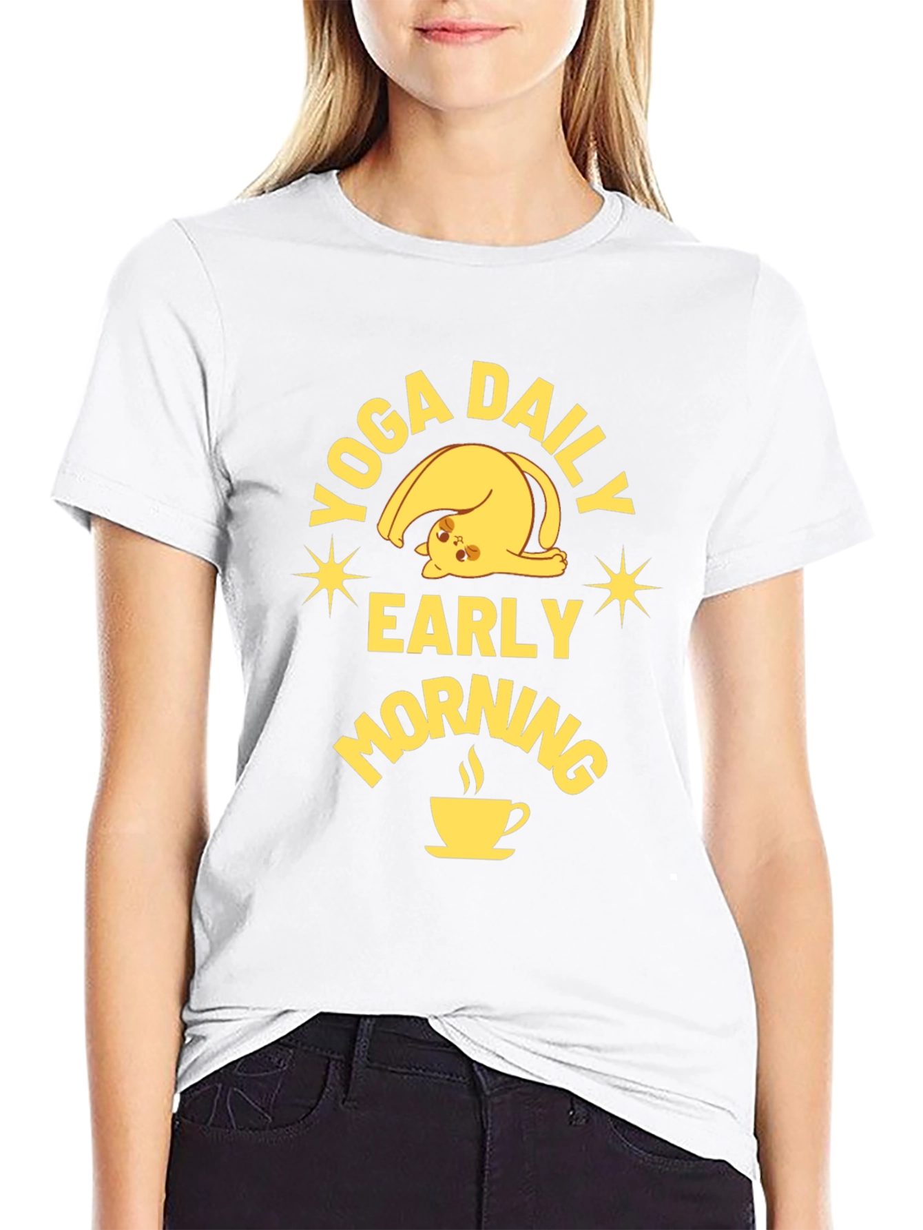 Yoga Daily Early Morning Cat Lover T-Shirt