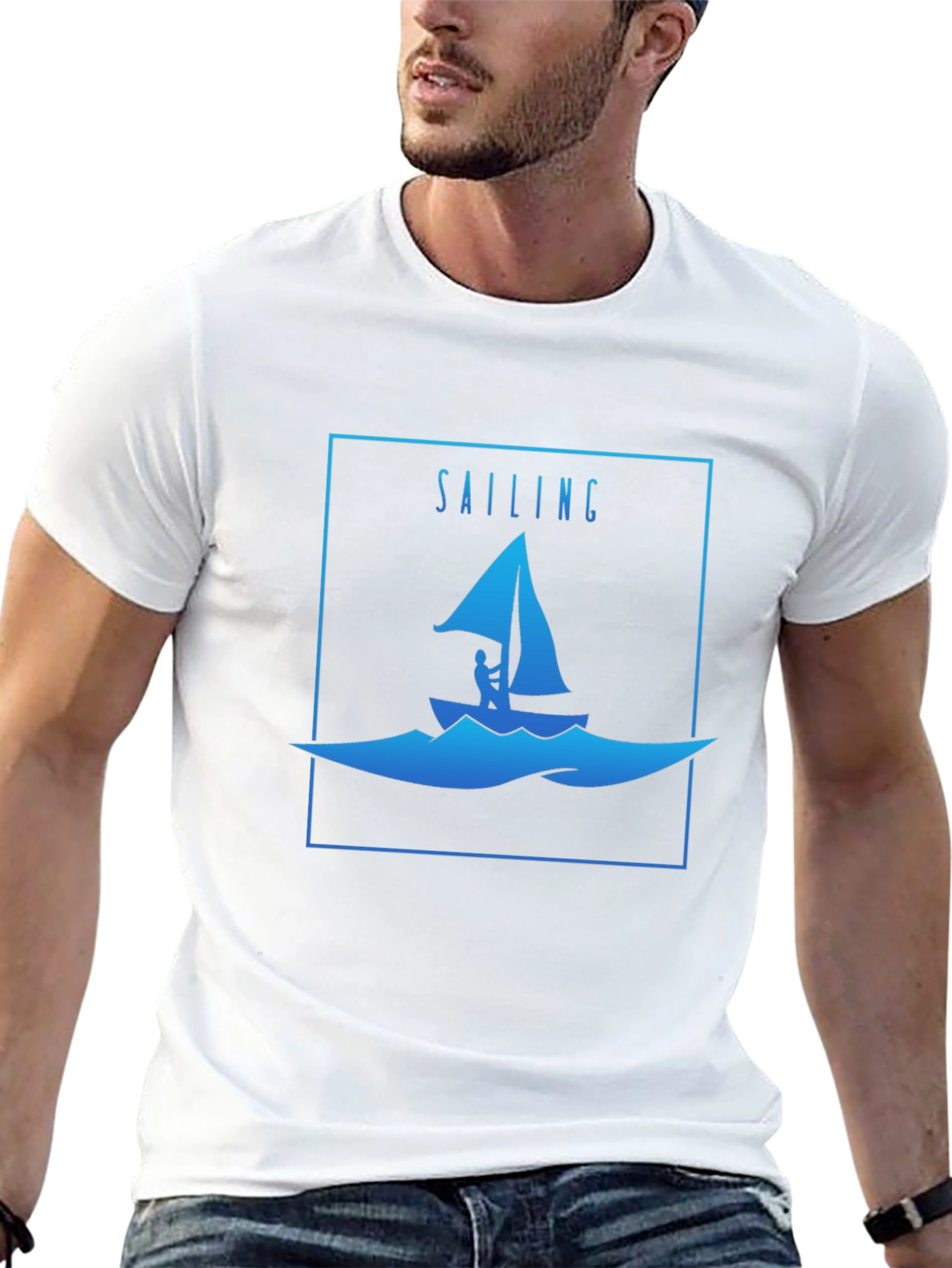 Sailing Graphic T-Shirt | Mens Crew Neck