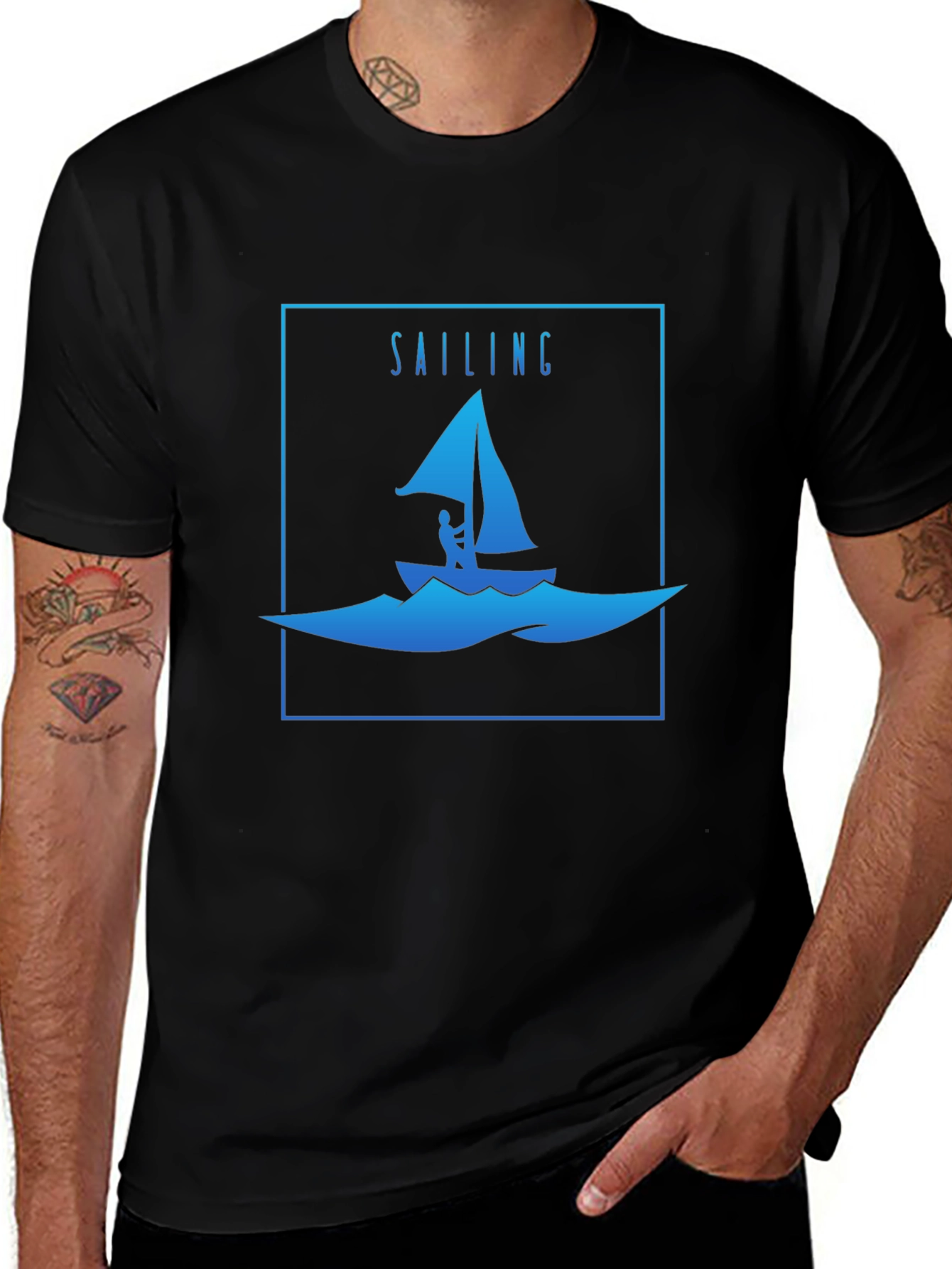 Sailing Graphic T-Shirt | Mens Crew Neck