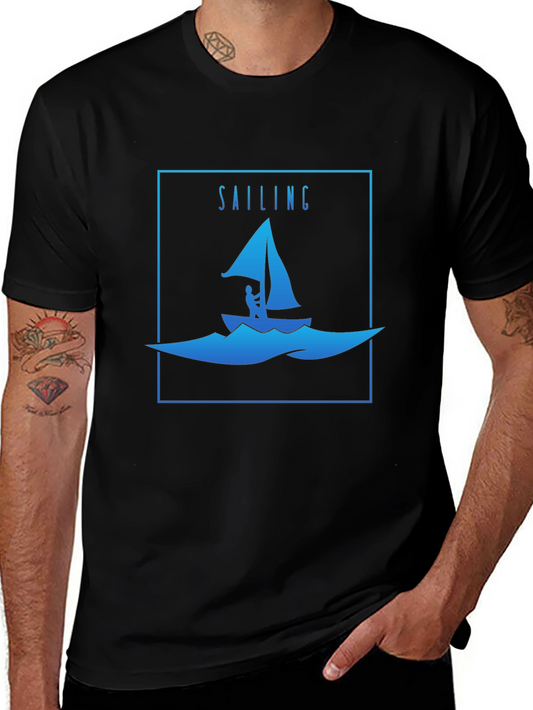 Sailing Graphic T-Shirt | Mens Crew Neck